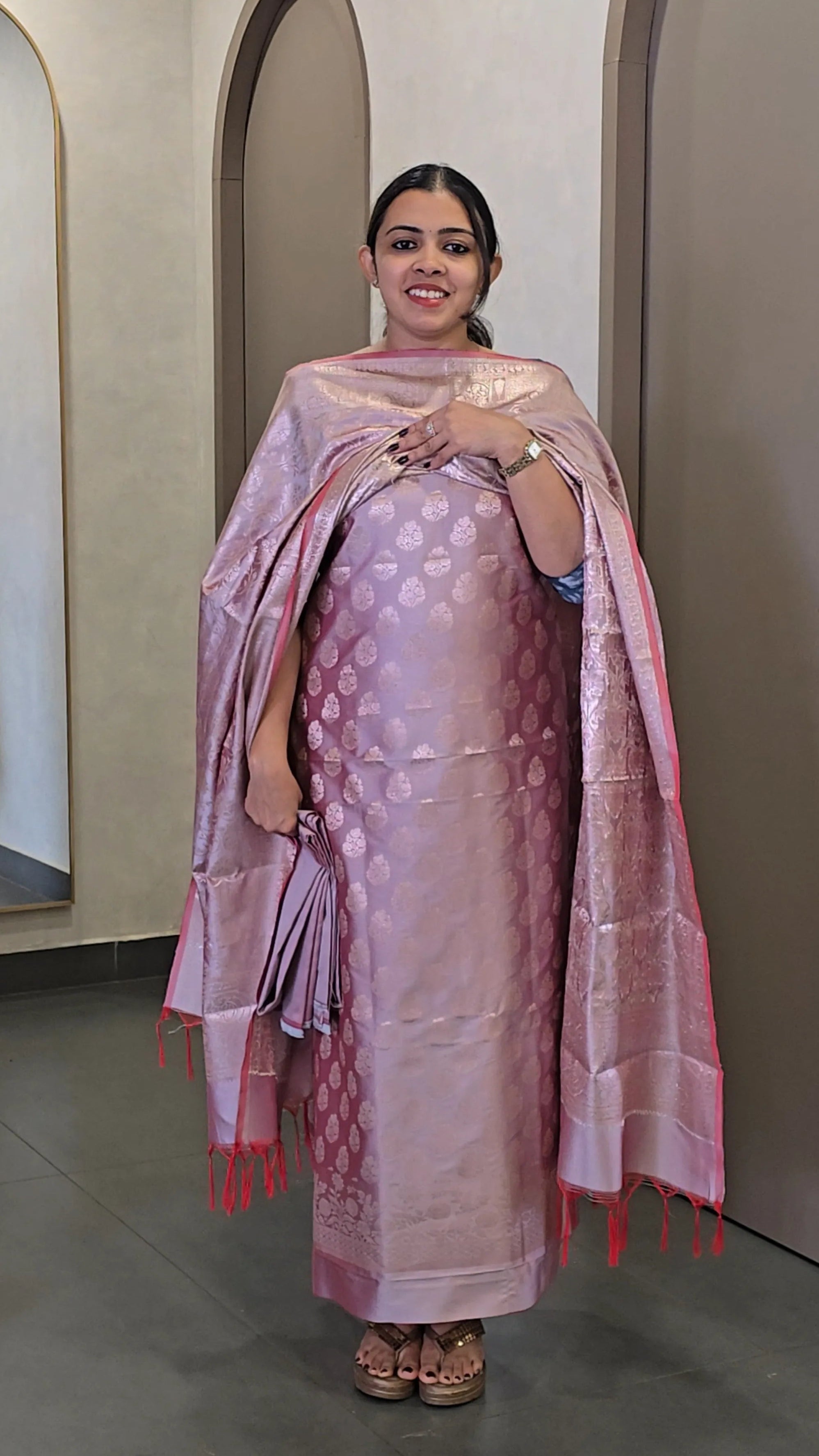 Soft Silk Banarasi Salwarsuit - SC 10254