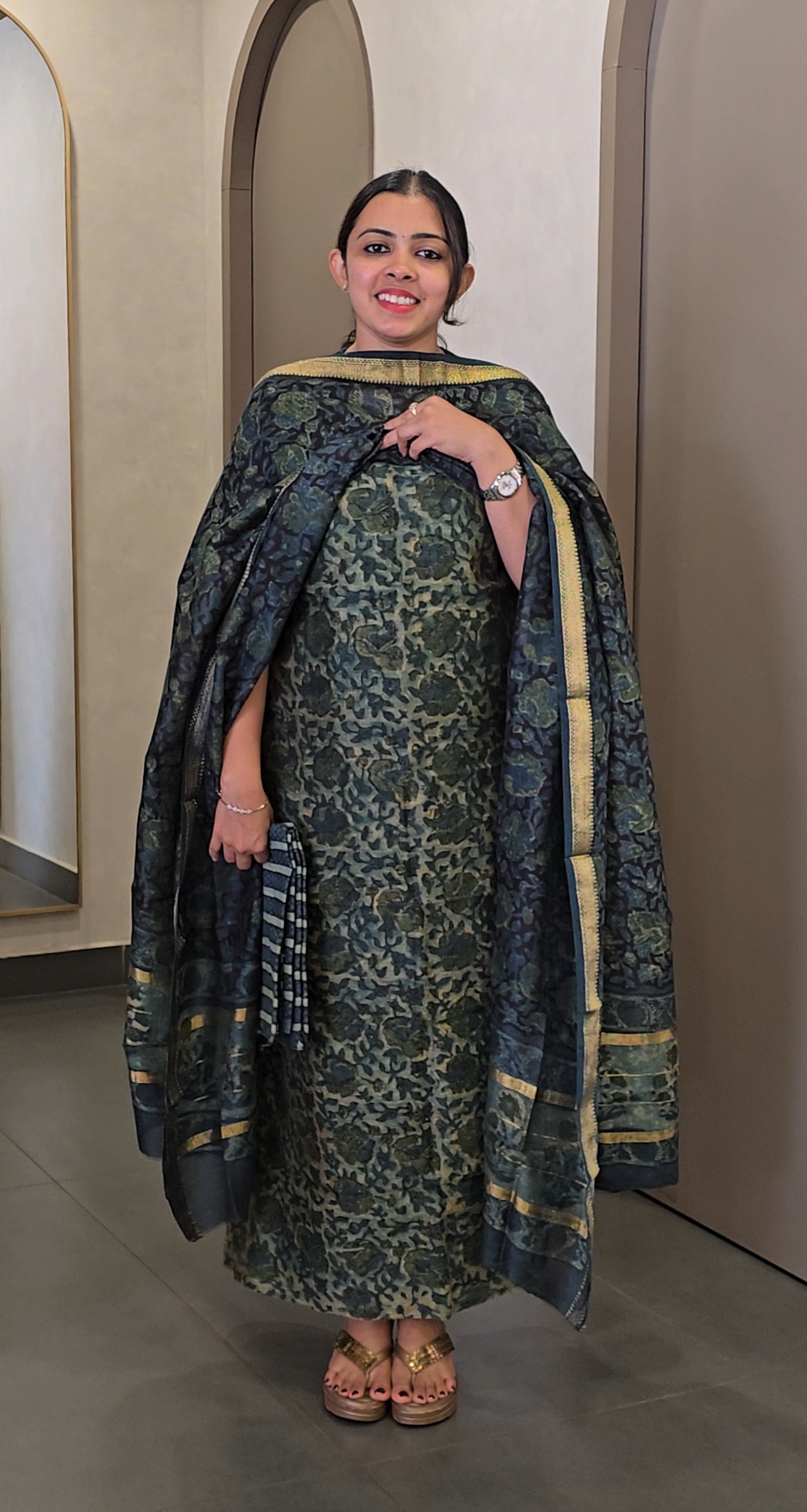 Maheshwari Silk Salwarsuit - SC 10327
