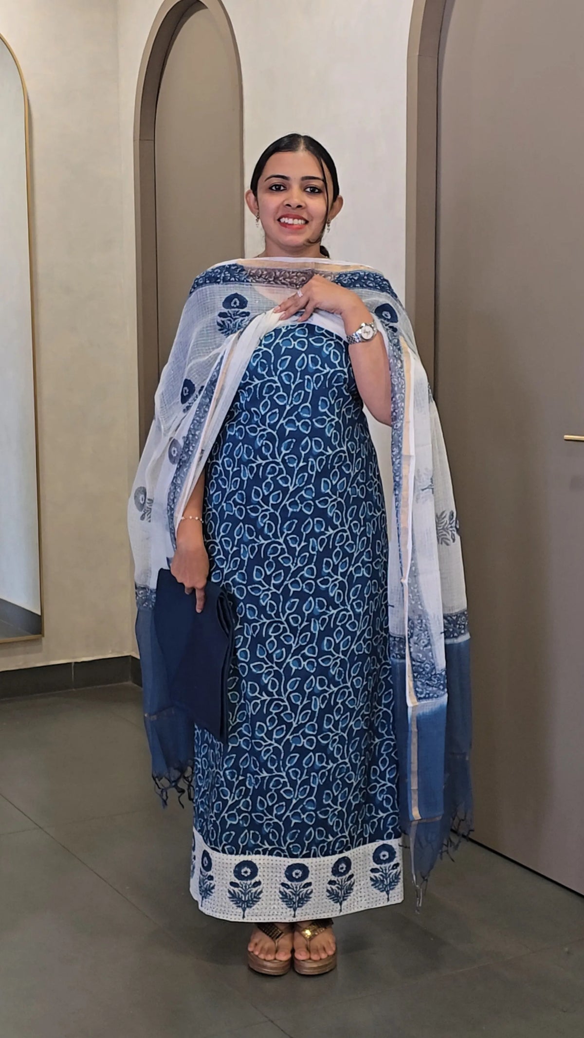 Cotton Salwarsuit with Kota Dupatta - SC 10176