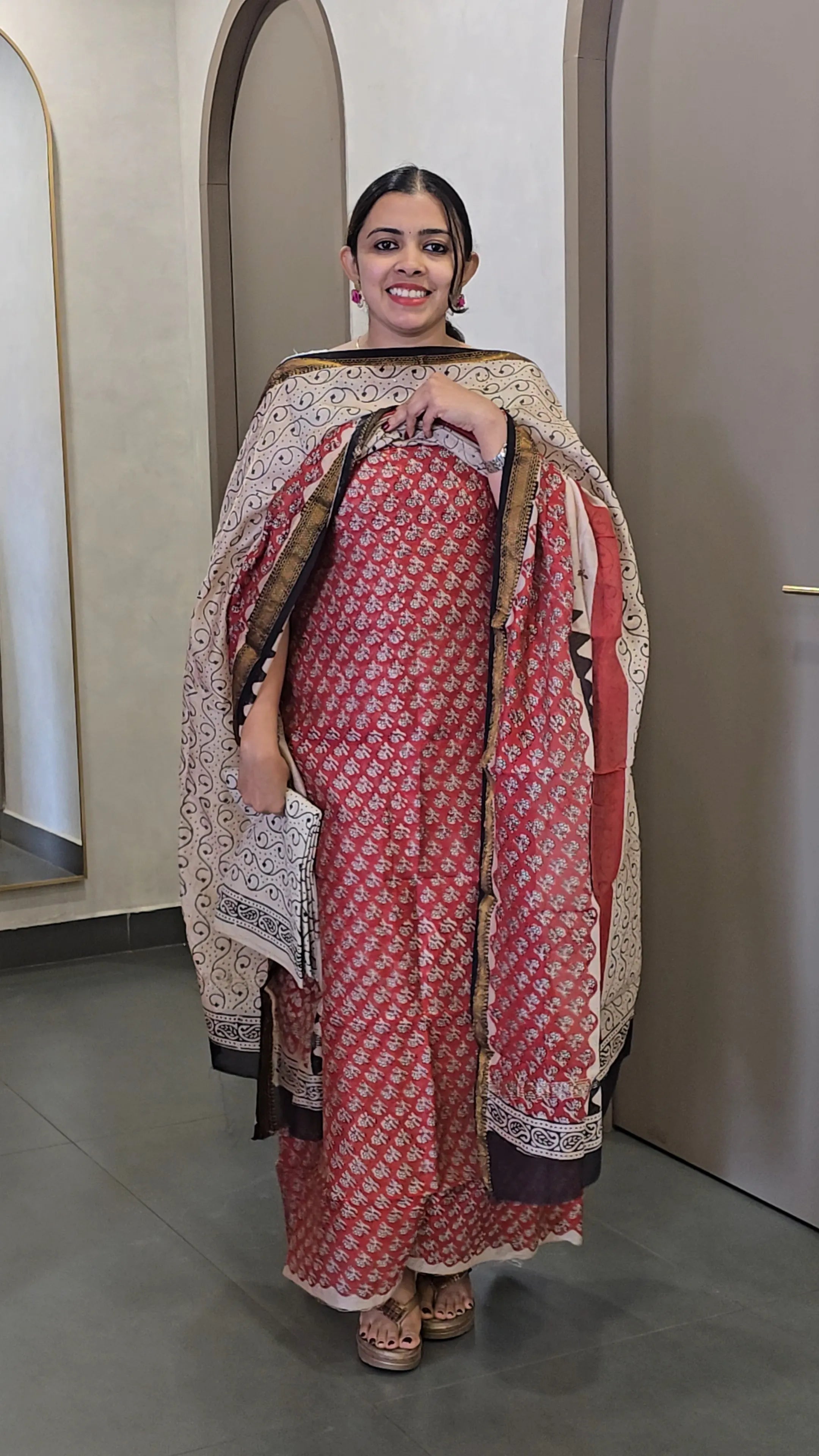 Maheshwari Silk Salwarsuit - SC 10141