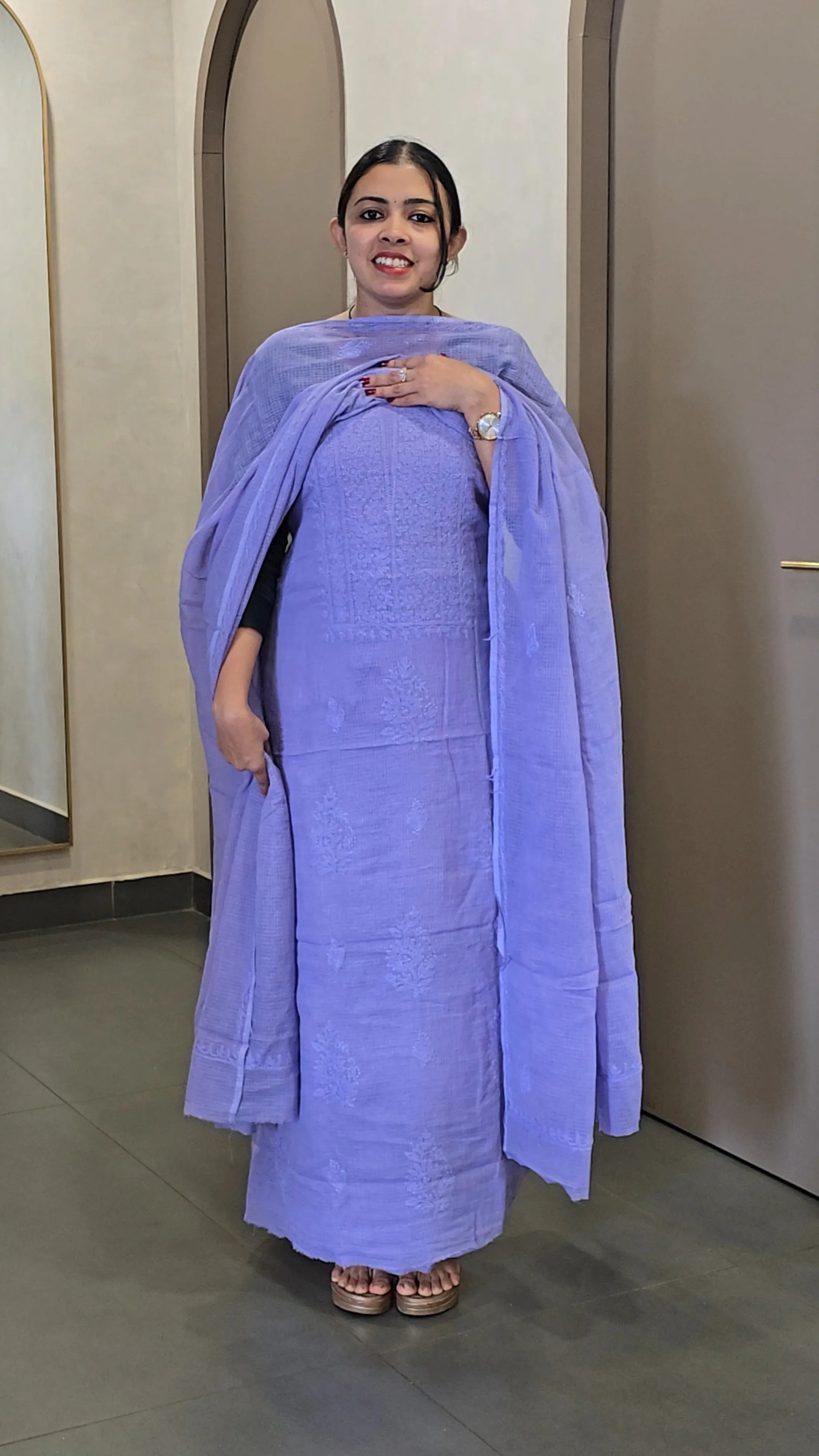 Premium Cotton Kota Chikanakari Salwarsuit - SC 10394