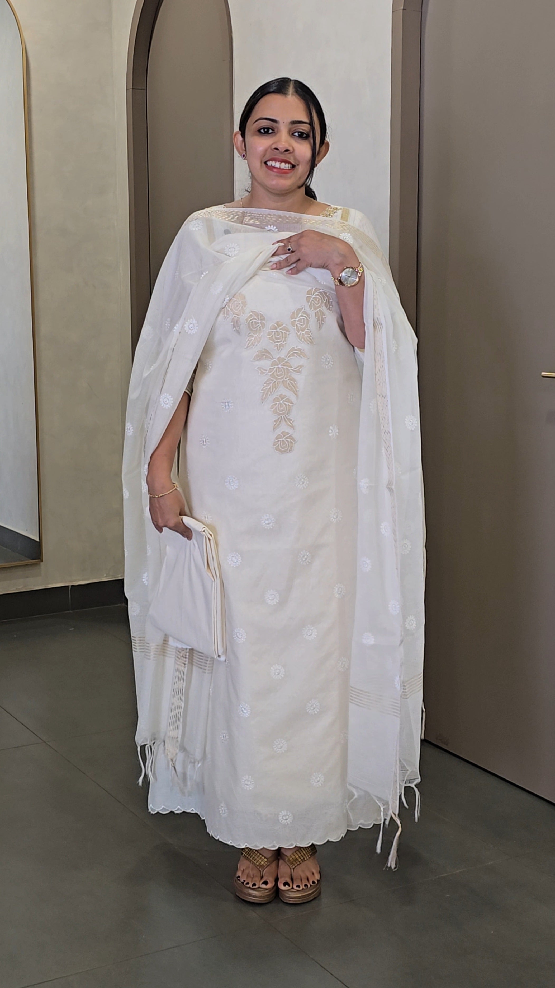 Unstiched Onam Salwarsuit -