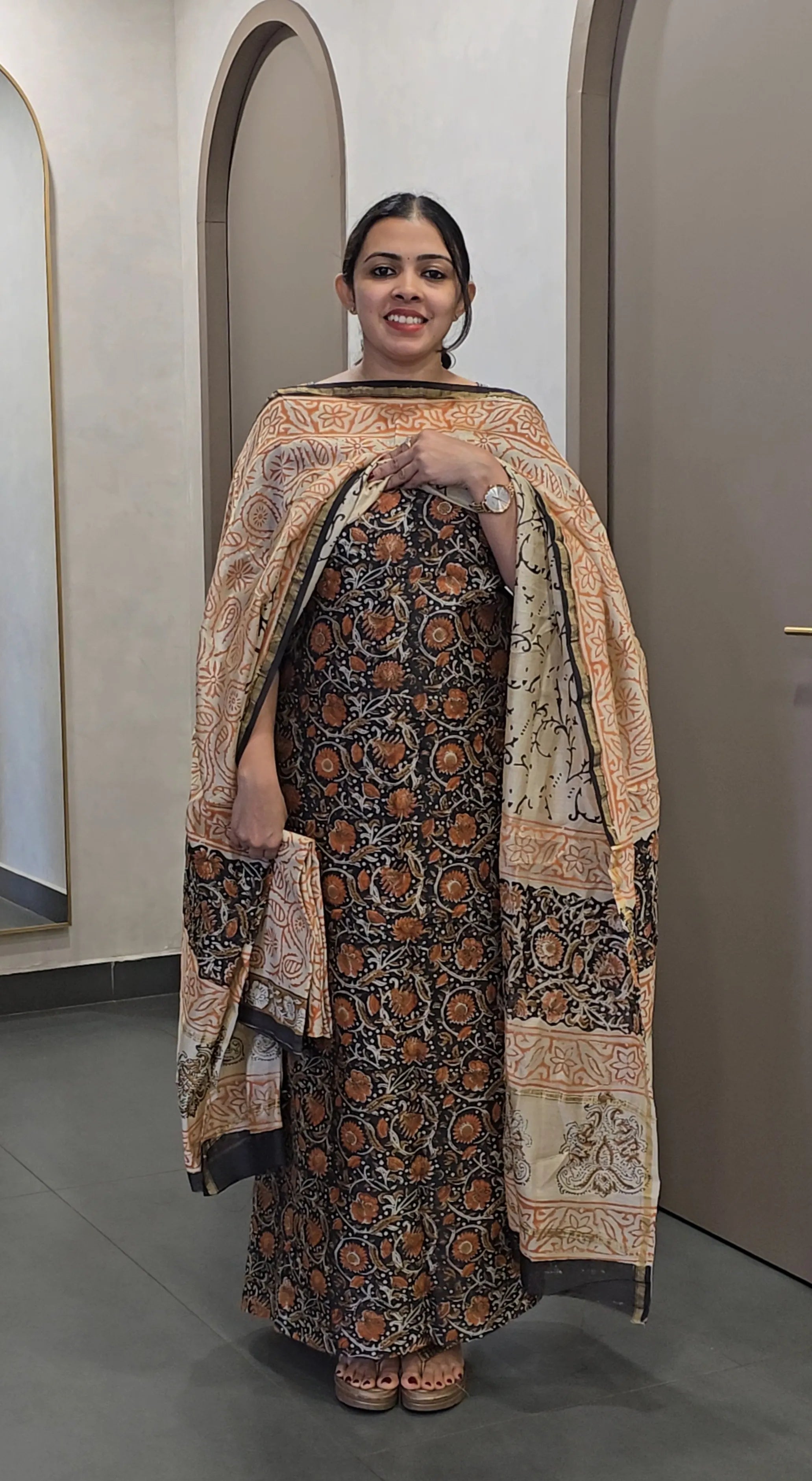 Chanderi Silk Salwarsuit - SC 9455