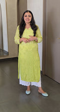 Pure Viscose Rayon Chikankari Kurtha - SC 10148