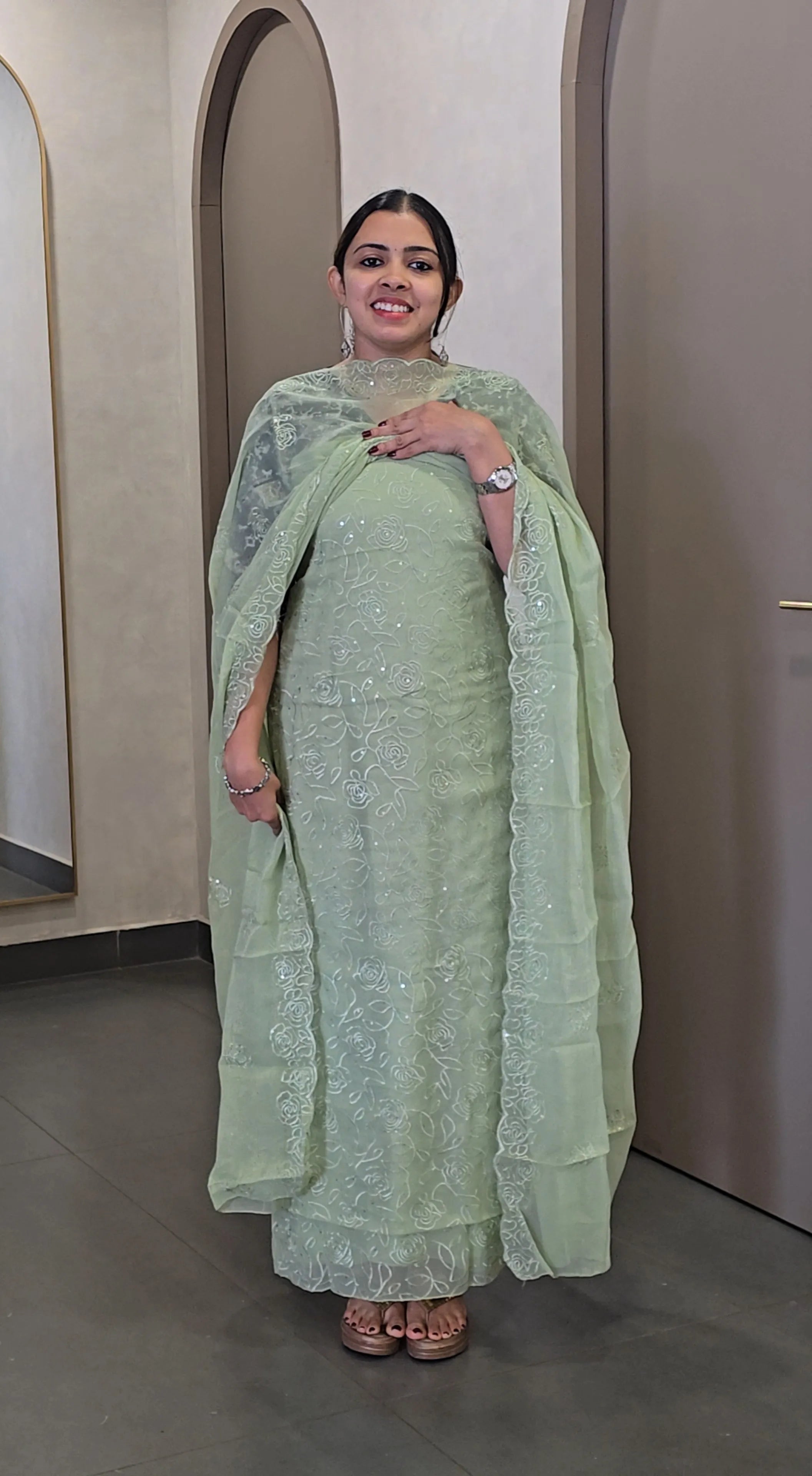 Crepe Silk Salwarsuit - SC 9592