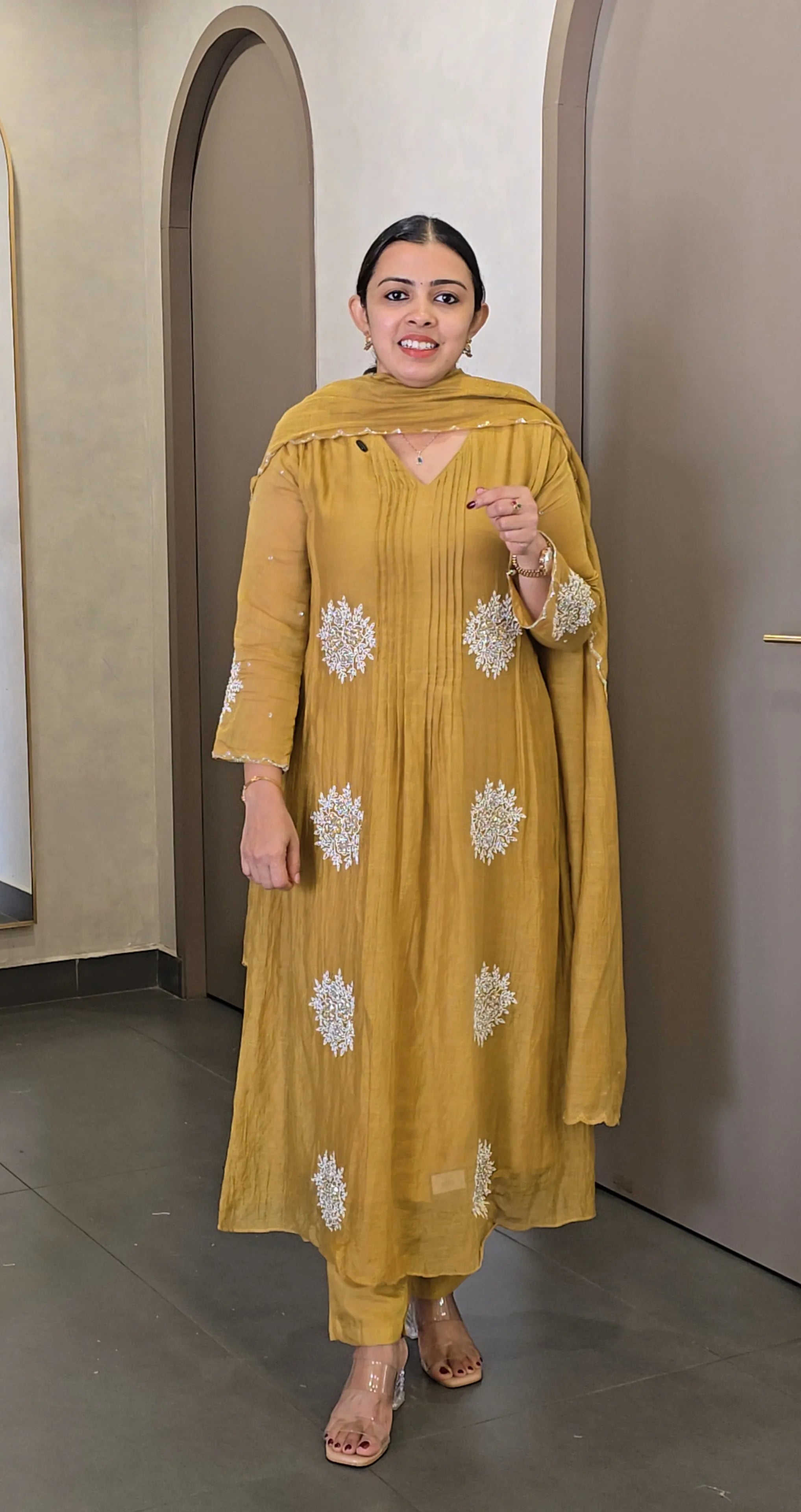 Premium Pure Mul Chanderi Salwar Set - SC 10580