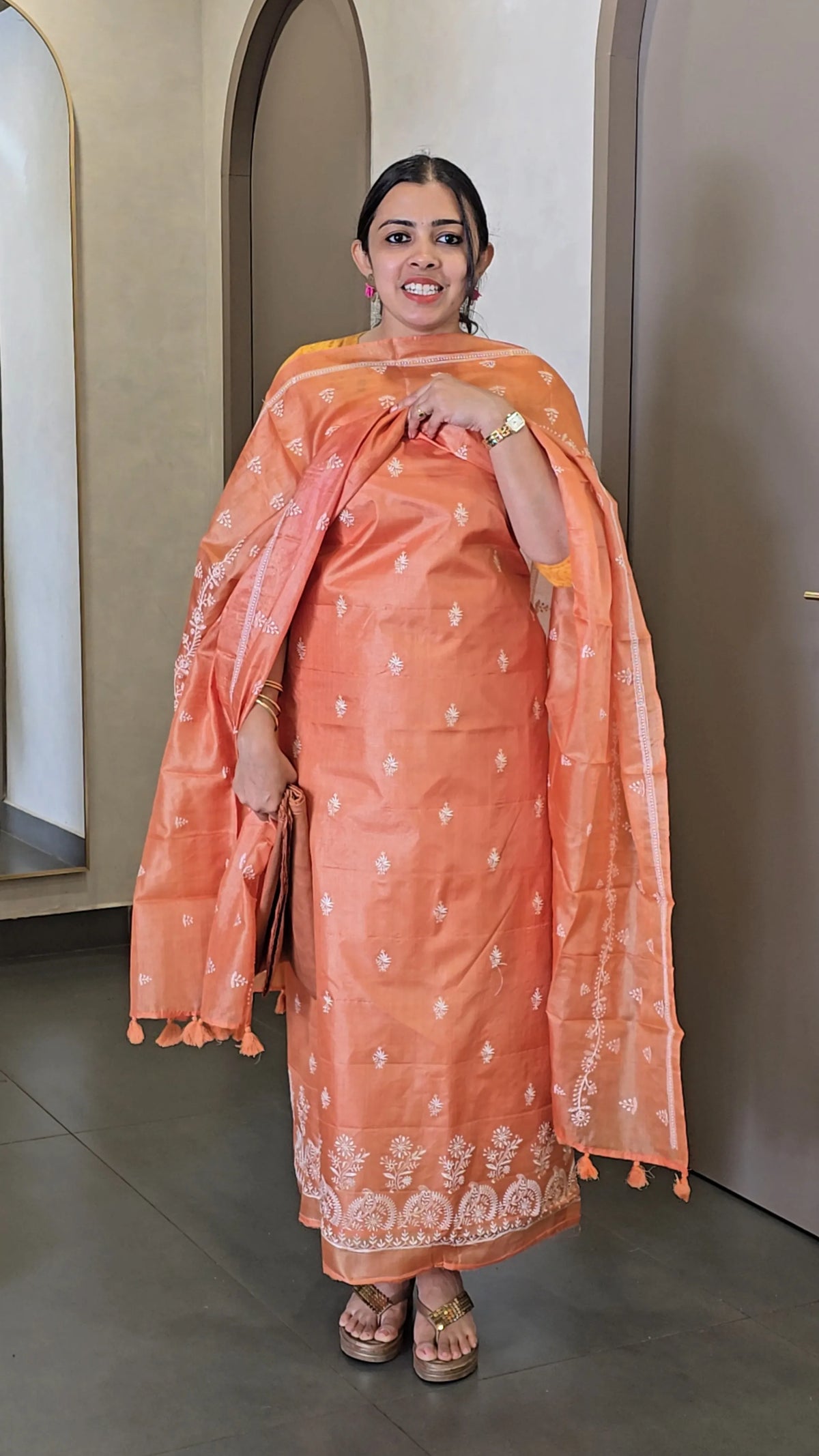 Pure Tussar Silk Salwarsuit - SC 10634