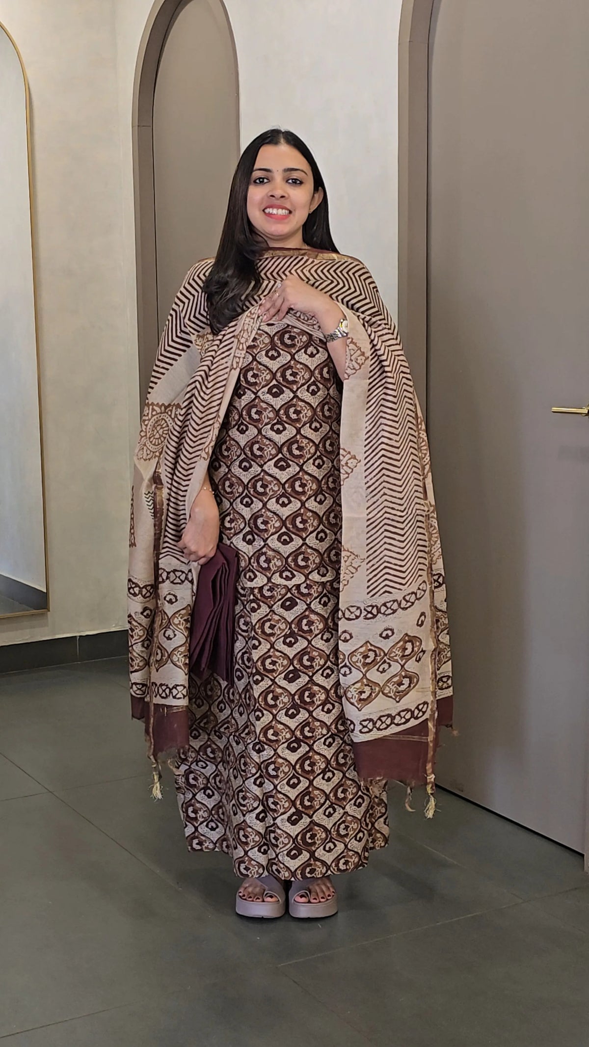 Chanderi Silk Salwarsuit - SC 10619