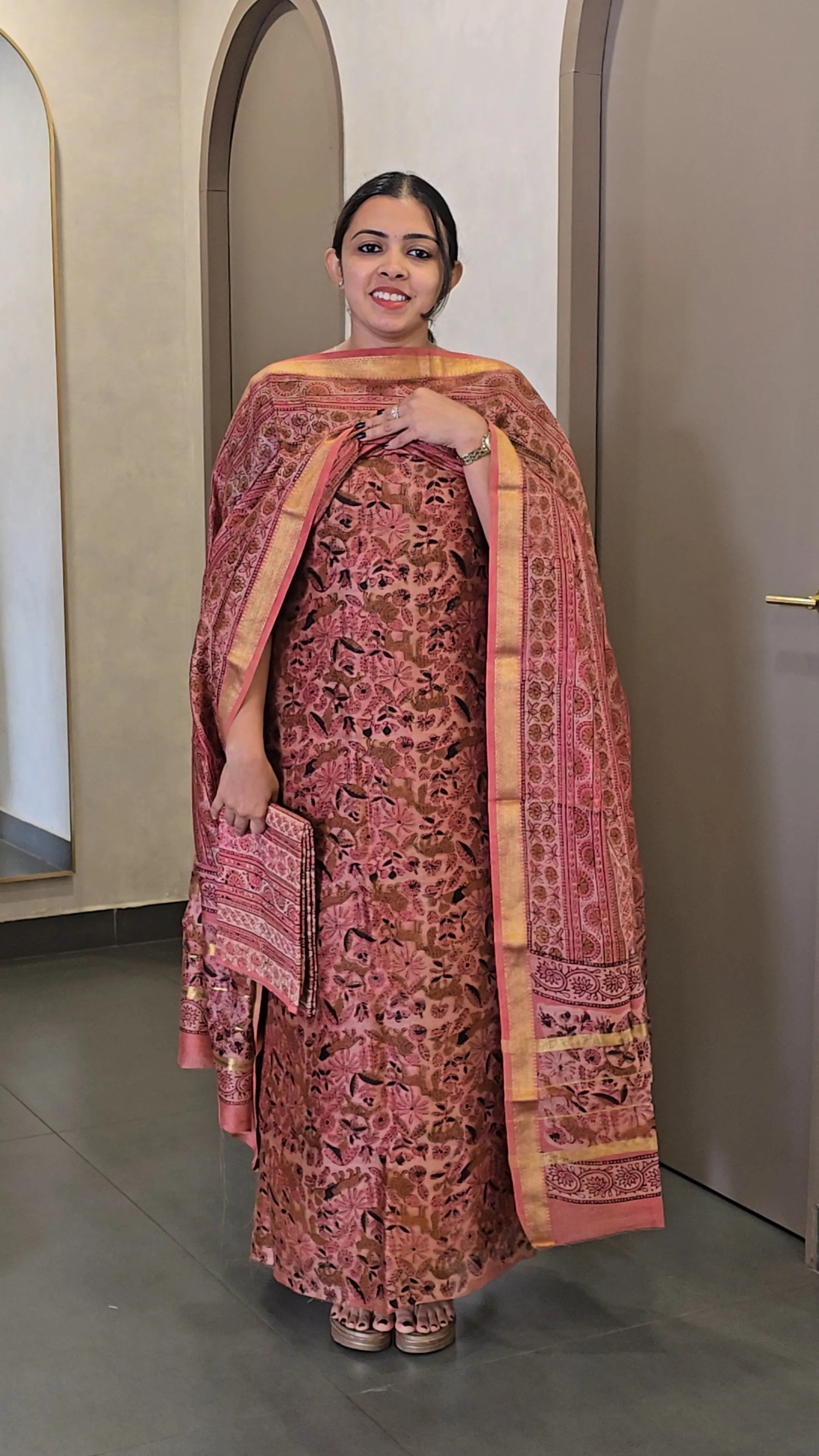 Maheshwari Silk Salwarsuit - SC 10327