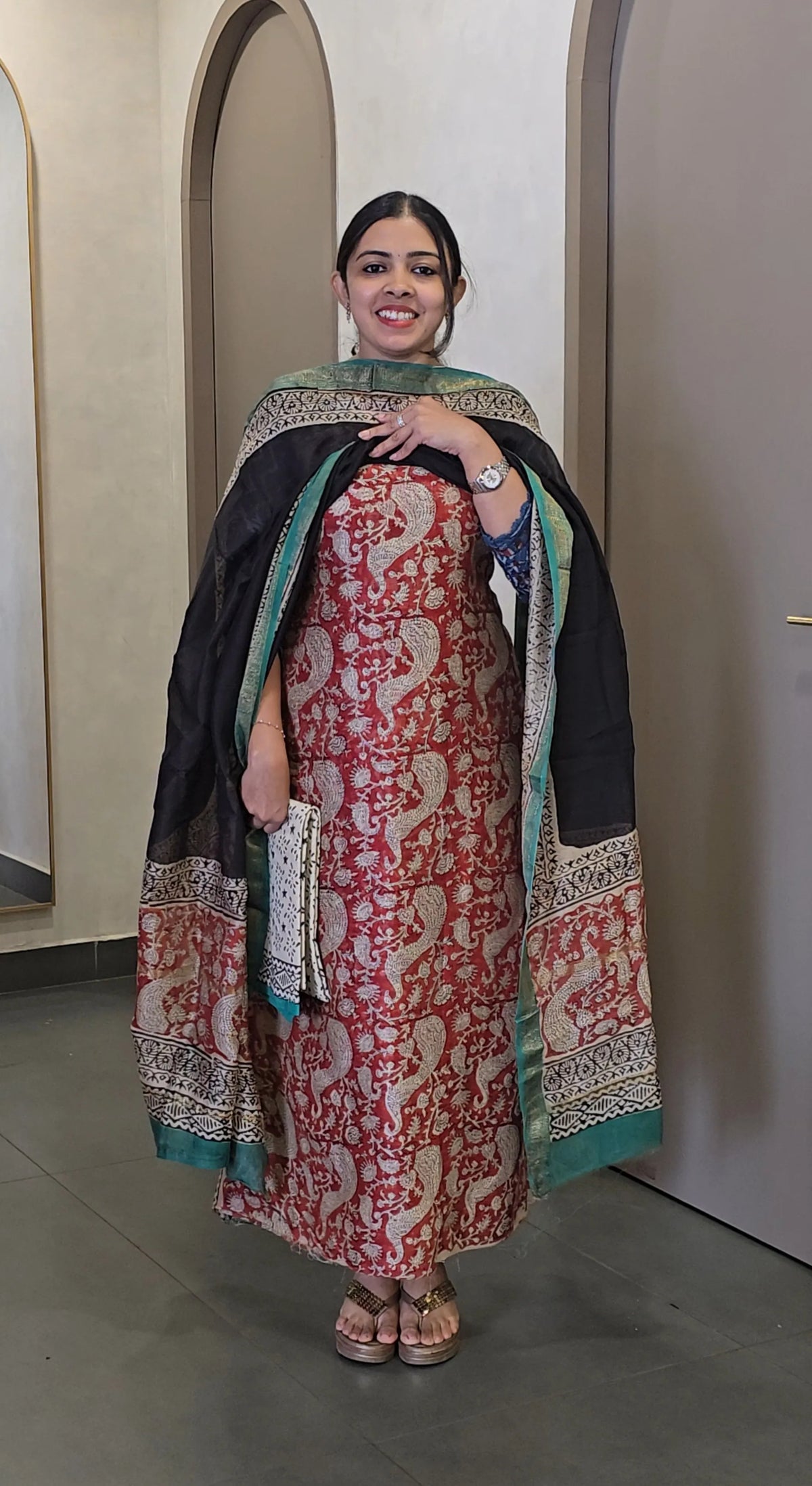 Maheshwari Silk Salwarsuit -10142