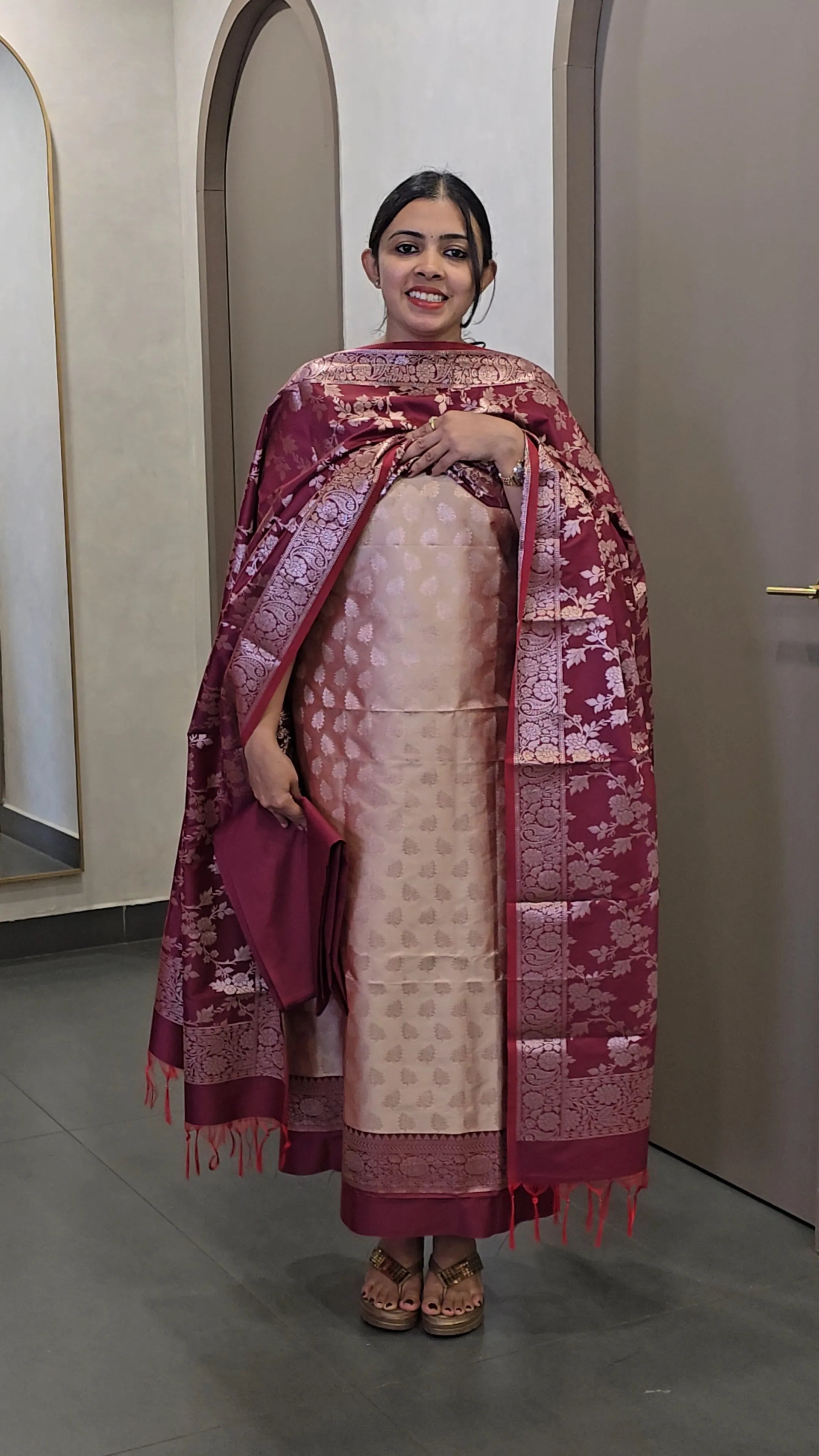 Soft Silk Banarasi Salwarsuit - SC 10254