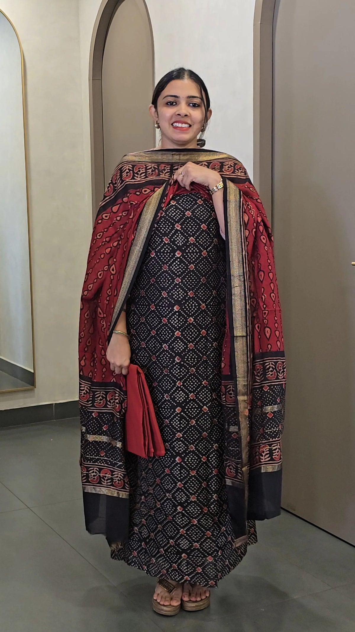 Maheshwari Silk Salwarsuit - SC 10723