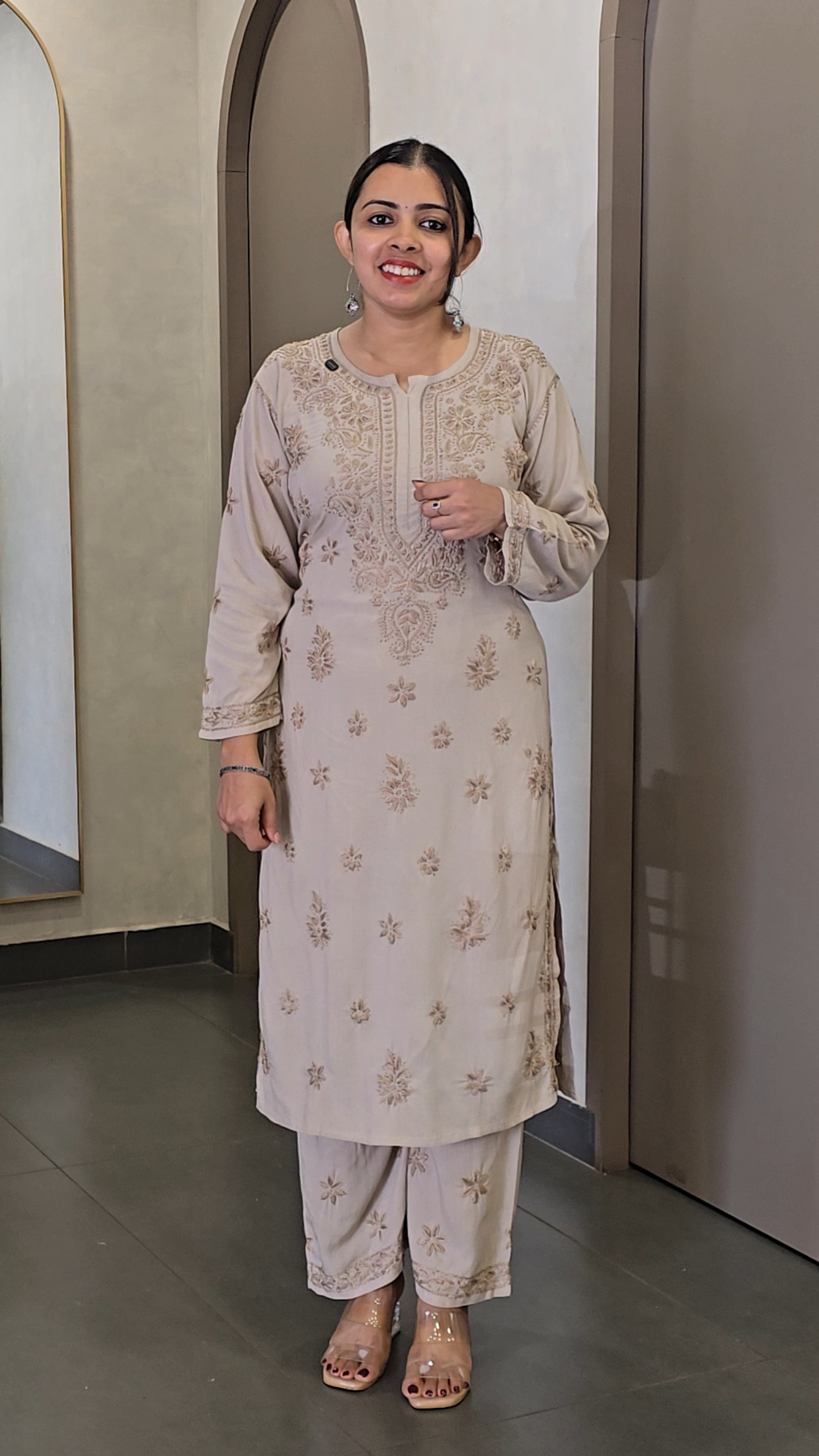 Elegant Chikankari Co-ord Set