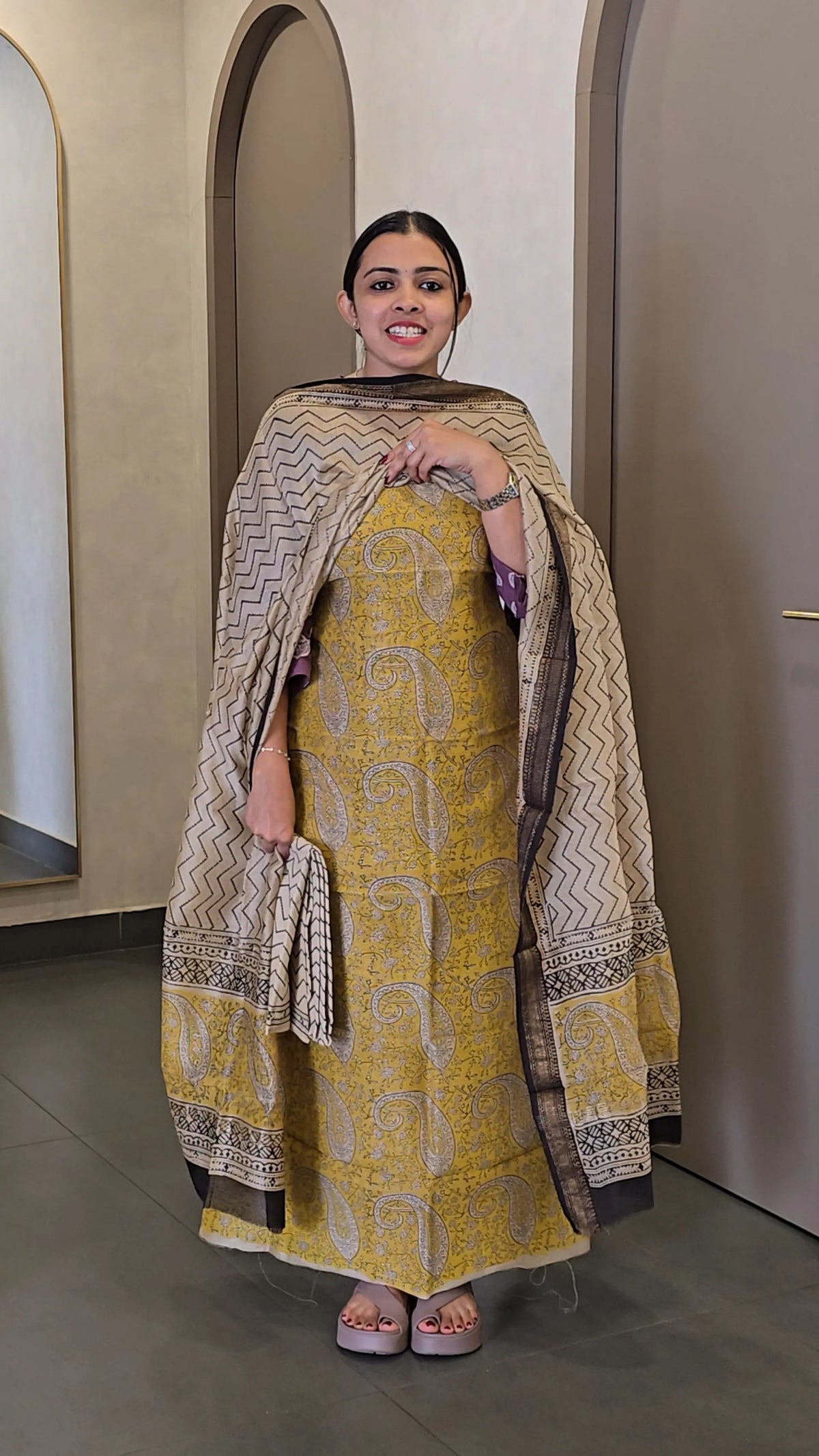Maheshwari Silk Salwarsuit - SC 10841