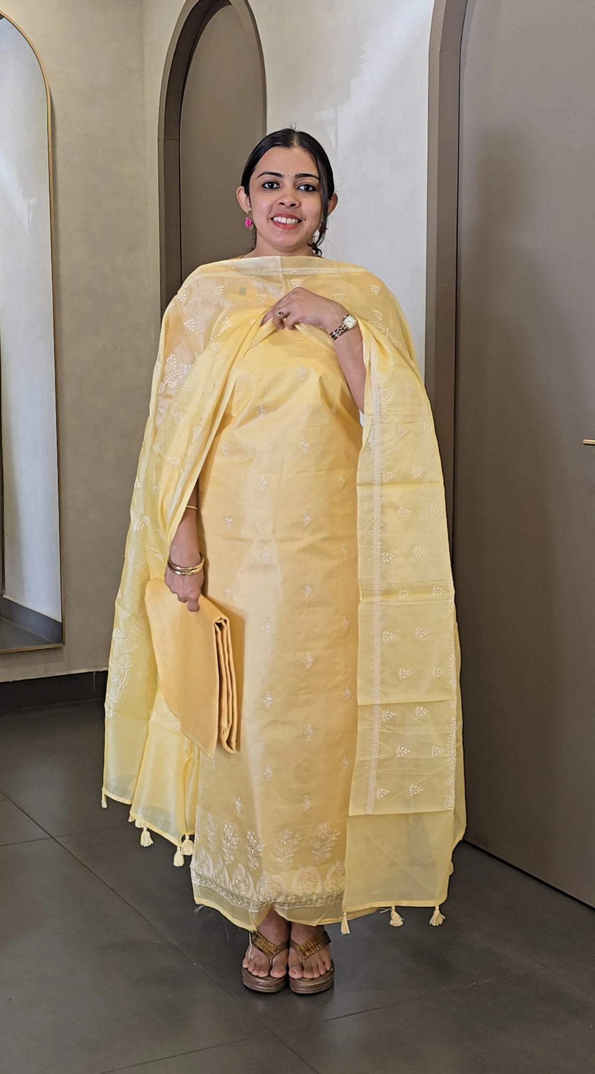 Pure Tussar Silk Salwarsuit - SC 10634