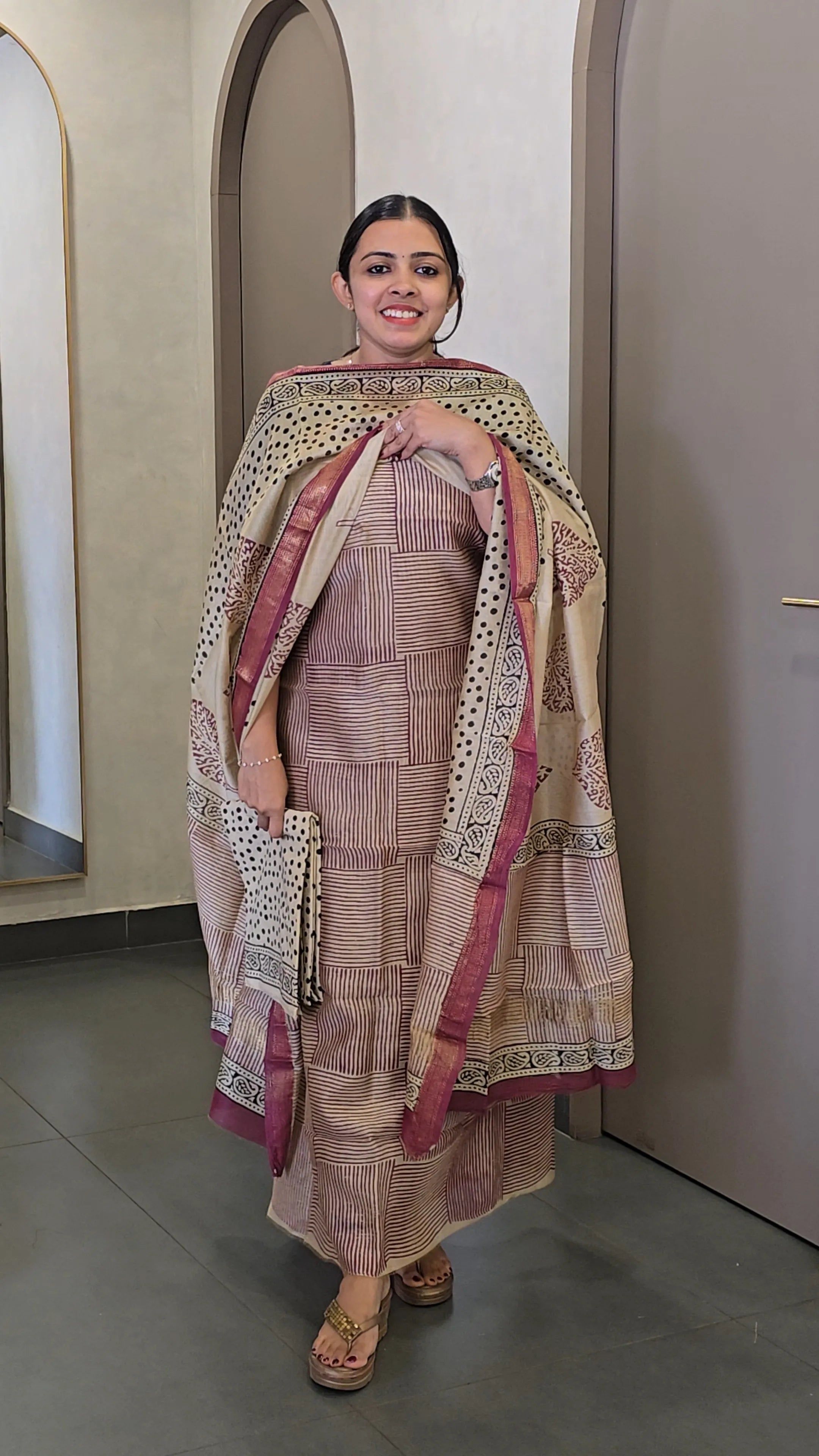 Maheshwari Silk Salwarsuit - SC 10666