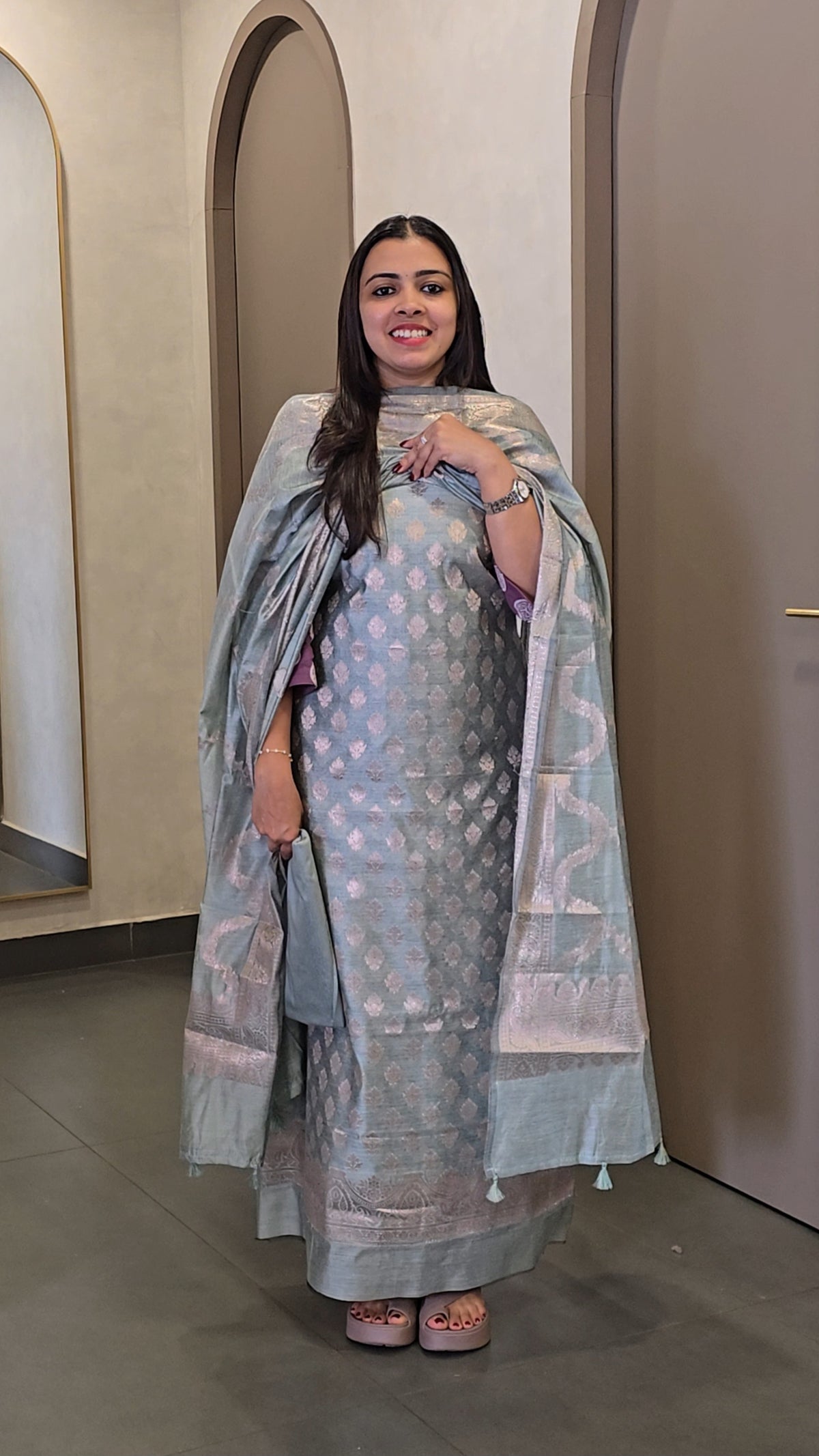 Soft Silk Banarasi Salwarsuit - SC 10661