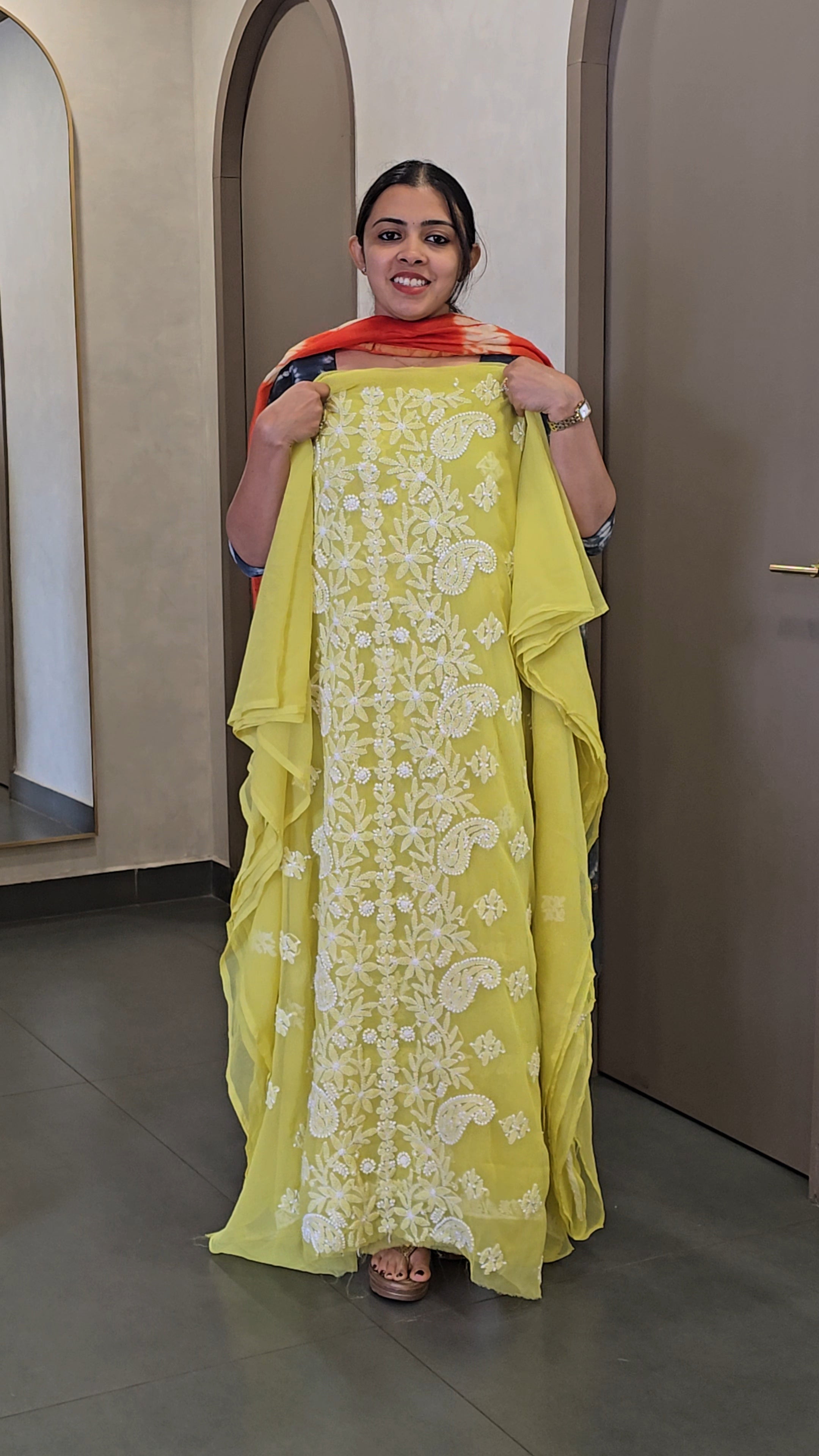 Georgette Chikankari Salwar Suit -SC 10409