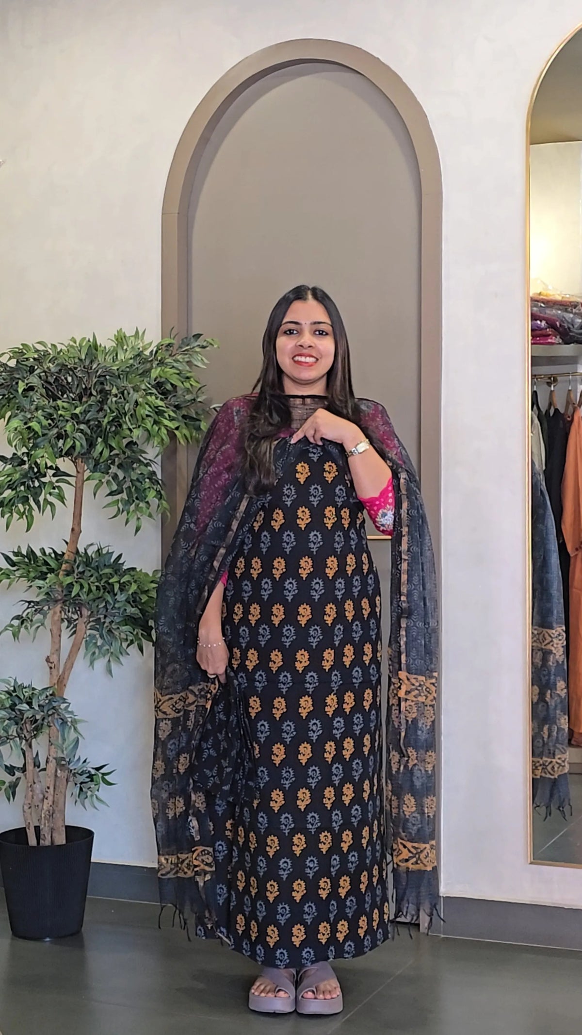 Cotton Salwarsuit with Kota Doria Dupatta - SC 10991