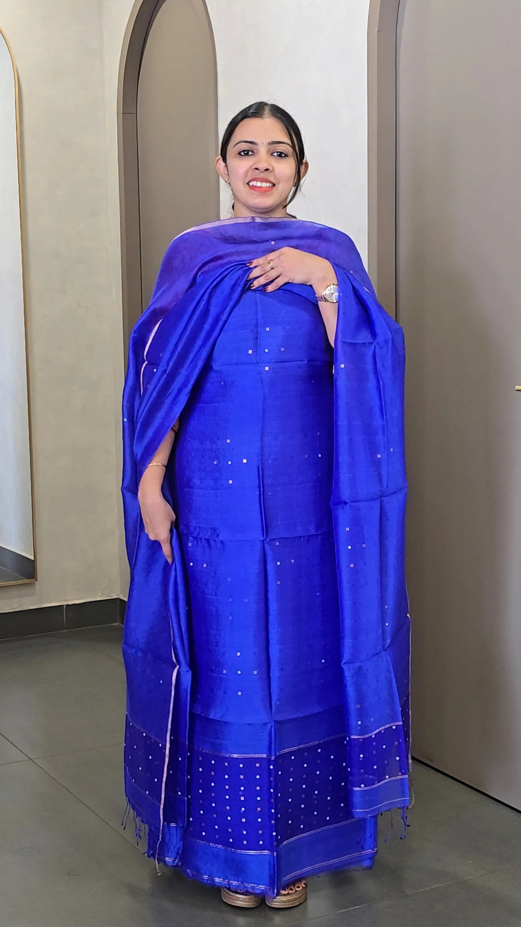 Pure Tussar Organza Salwarsuit - SC 10491
