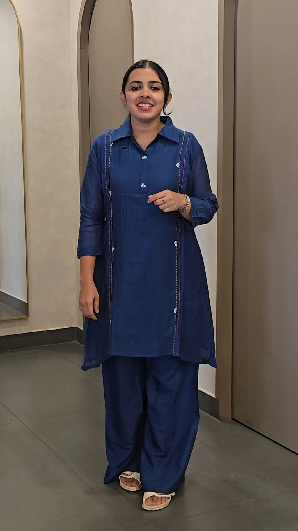 Premium Mul-Chanderi Co-Ord Set - SC 10554