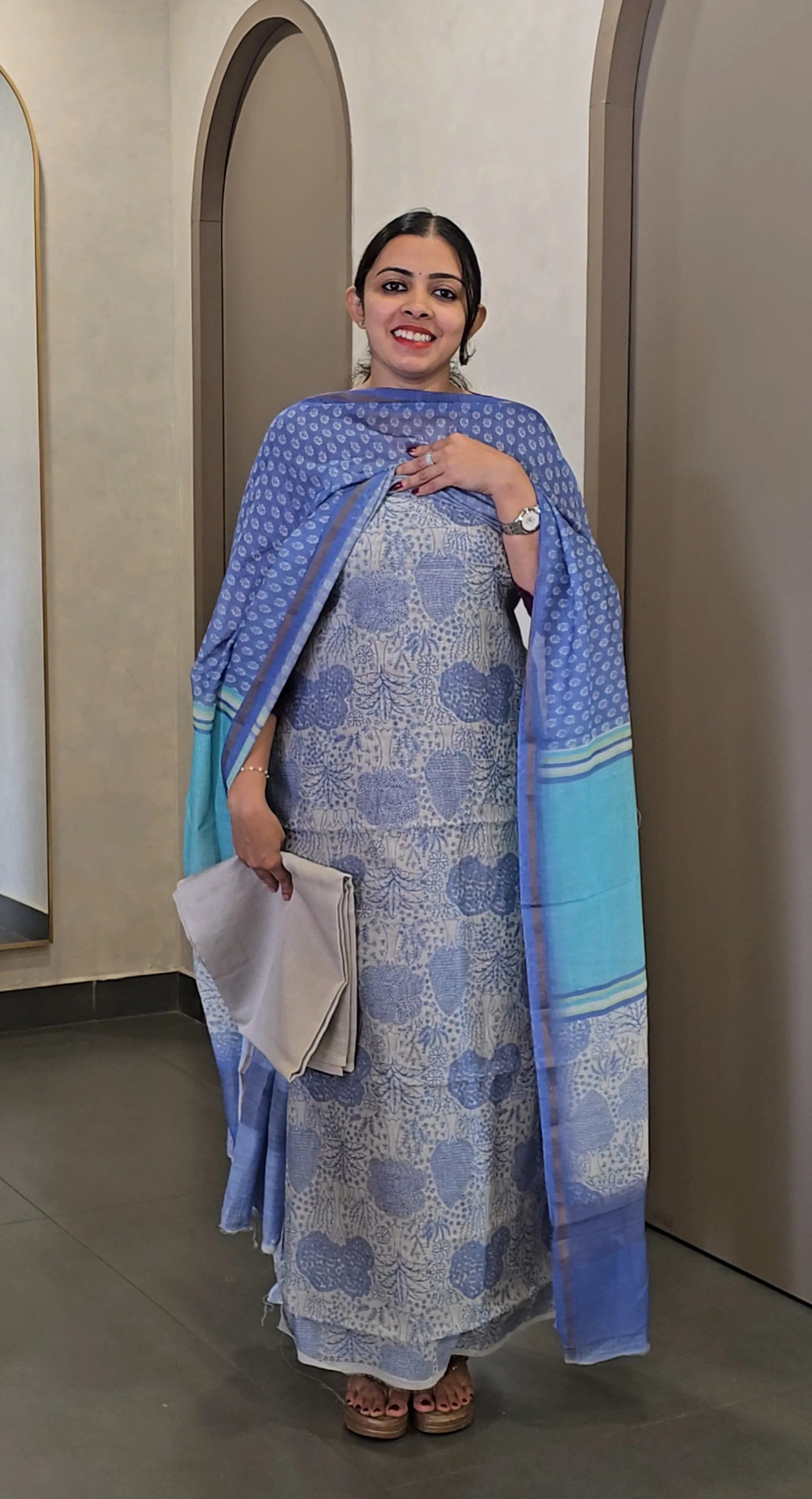 Handpicked Maheshwari Silk Salwarsuit- SC 10640