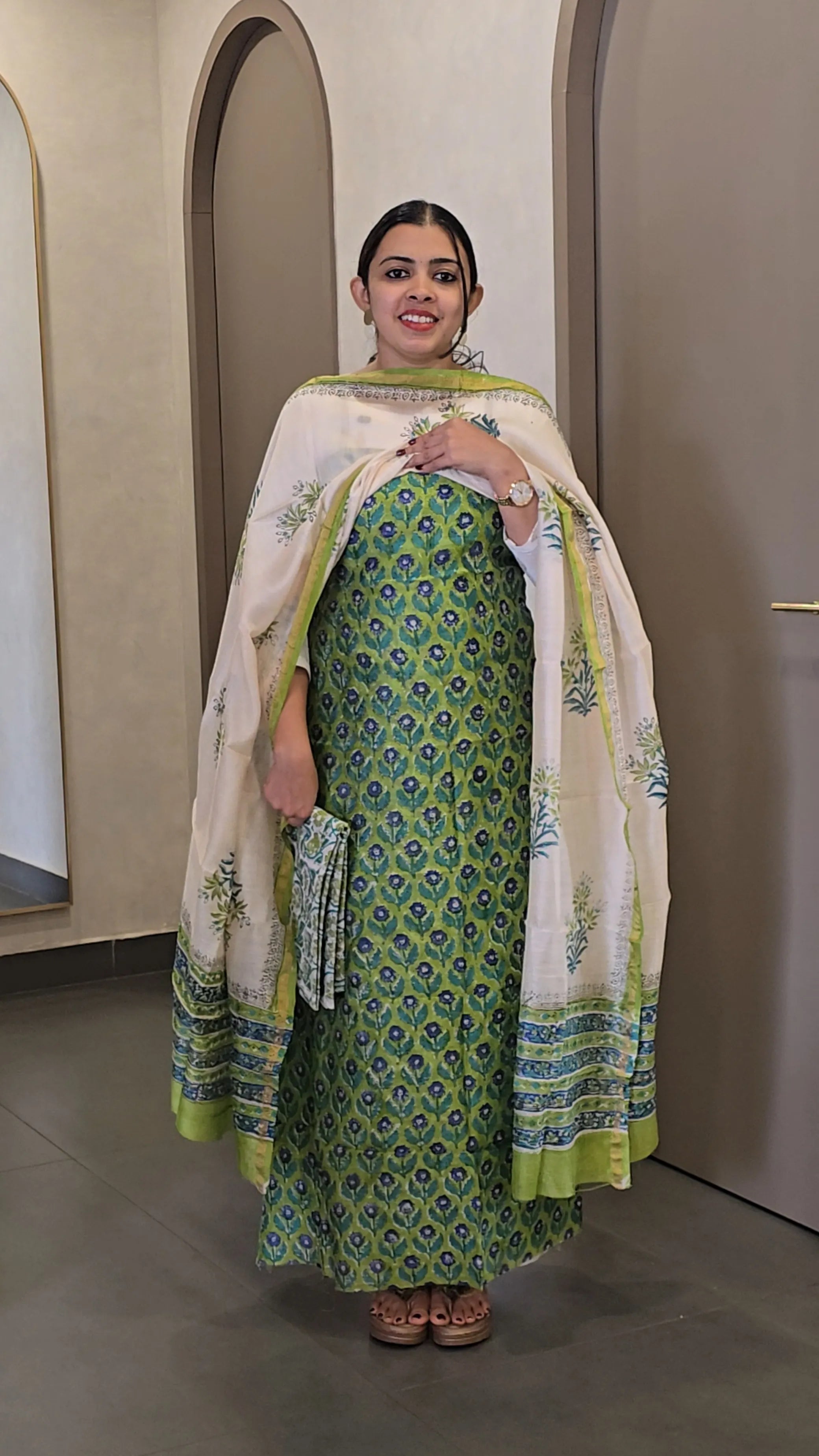 Chanderi Silk Salwarsuit - SC 10338