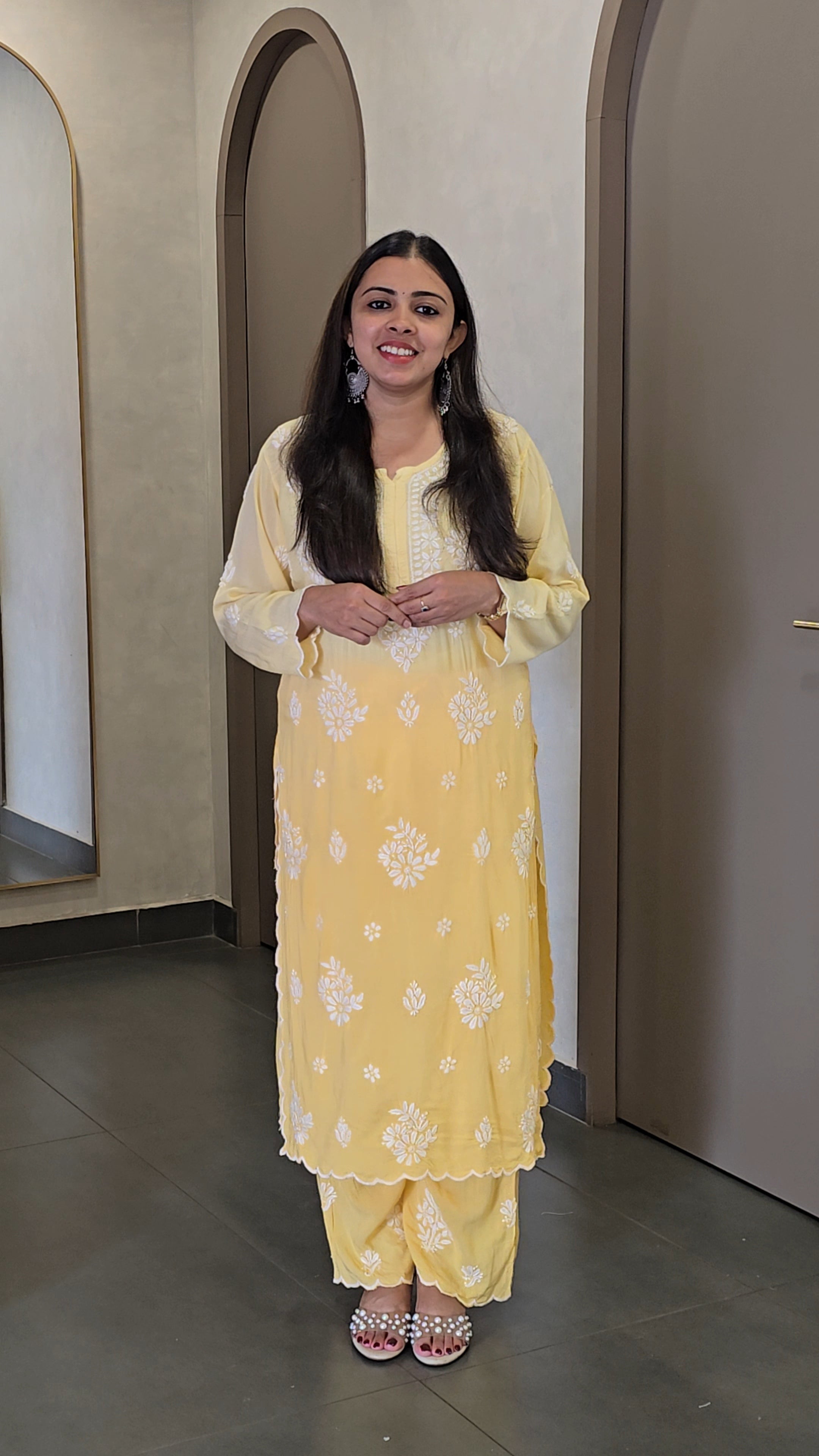 Ombre Dyed Chikankari Co-ord Set - SC 10150