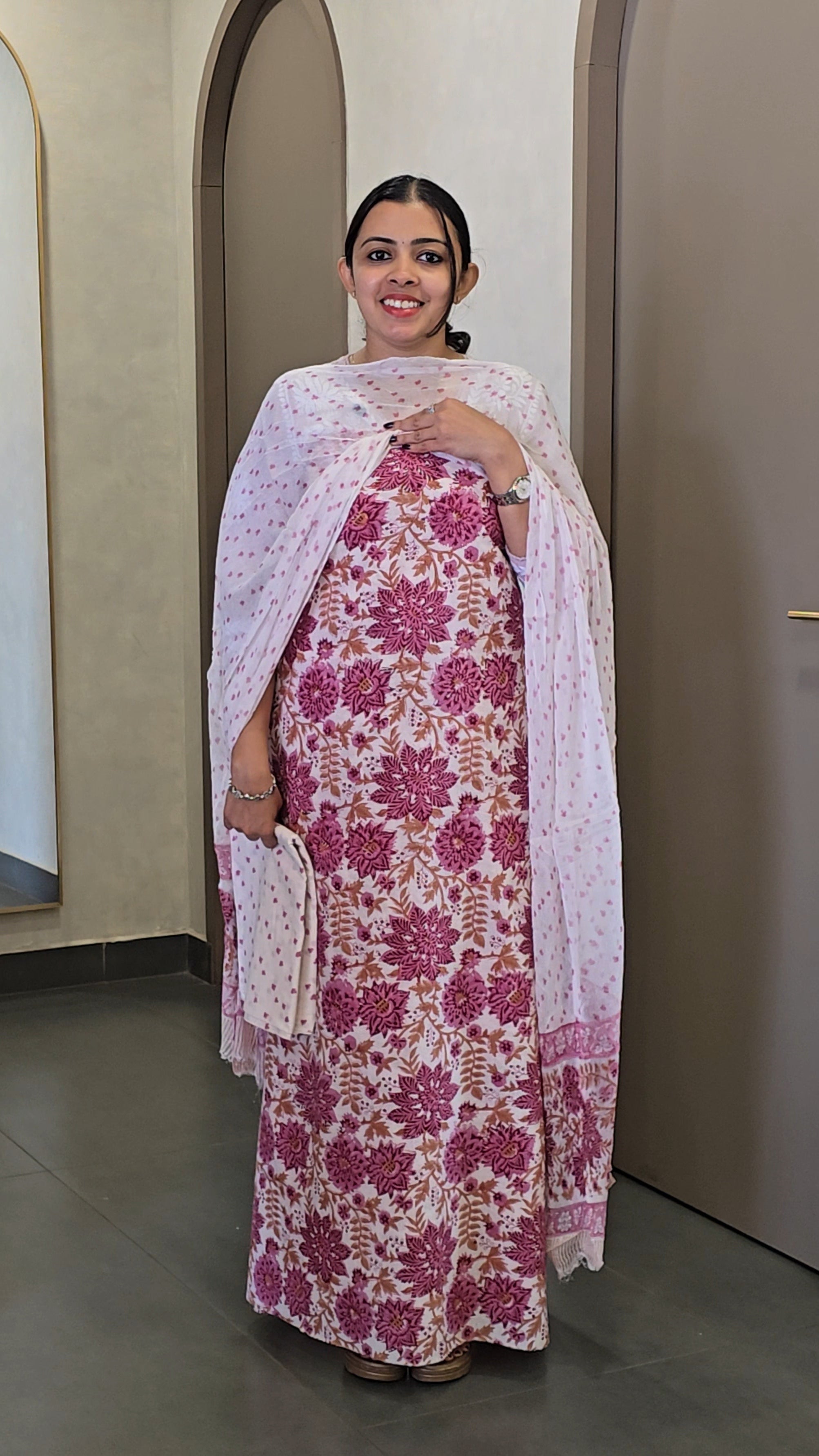 Cotton Salwarsuit with Chiffon Dupatta - SC 10332