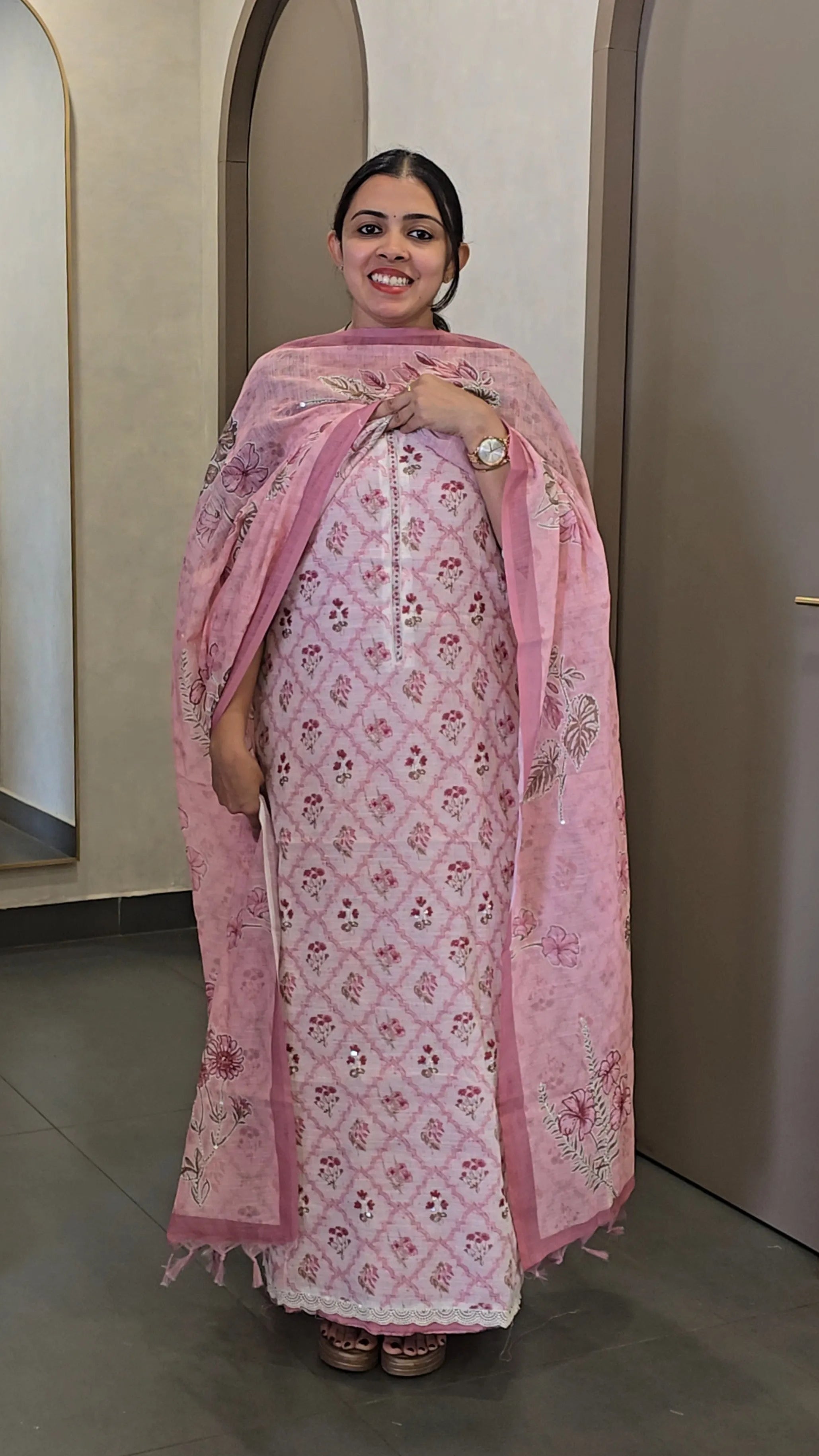 Pure Linen Salwar Suit - SC 10305