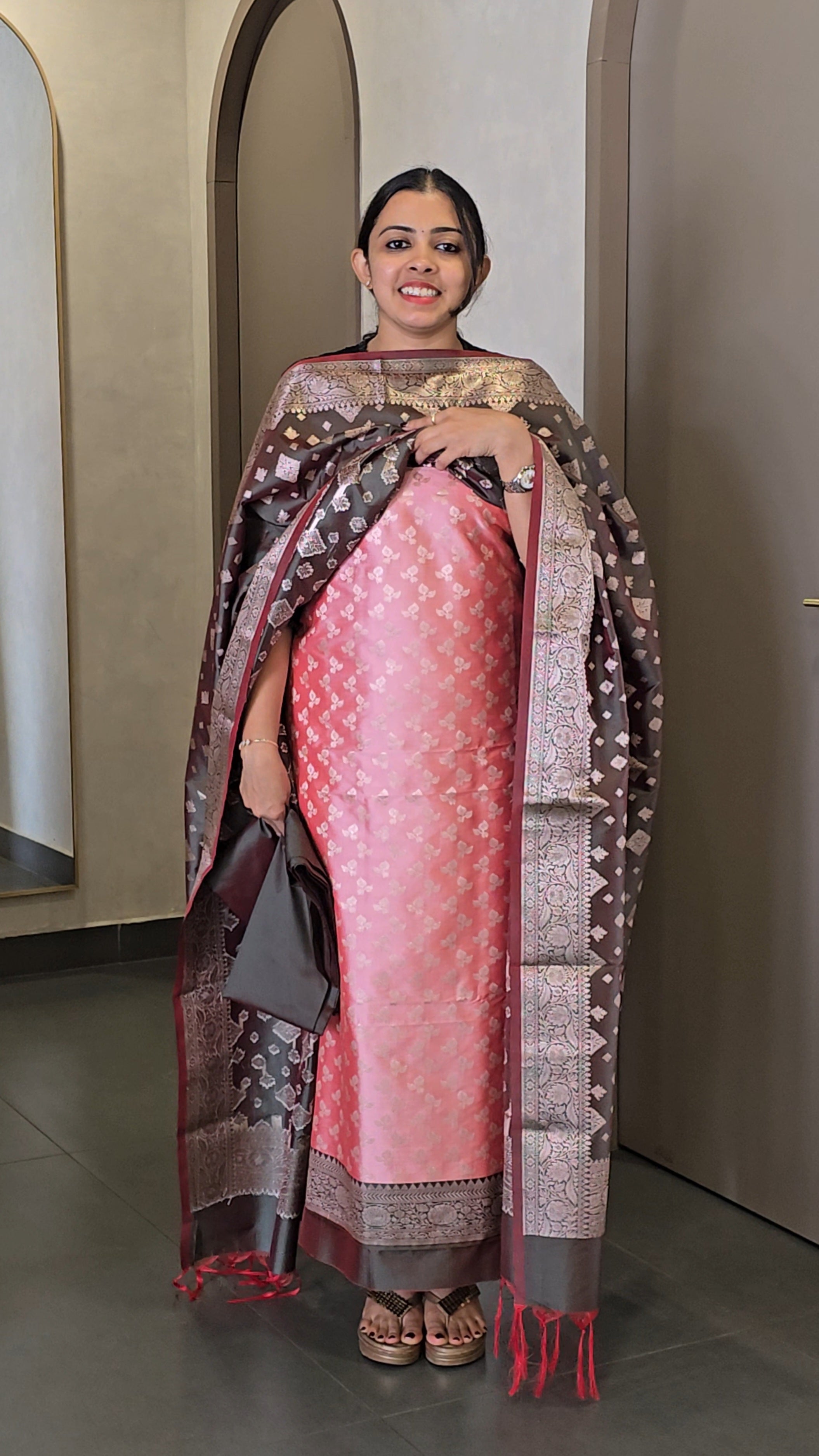 Soft Silk Banarasi Salwarsuit - SC 10254