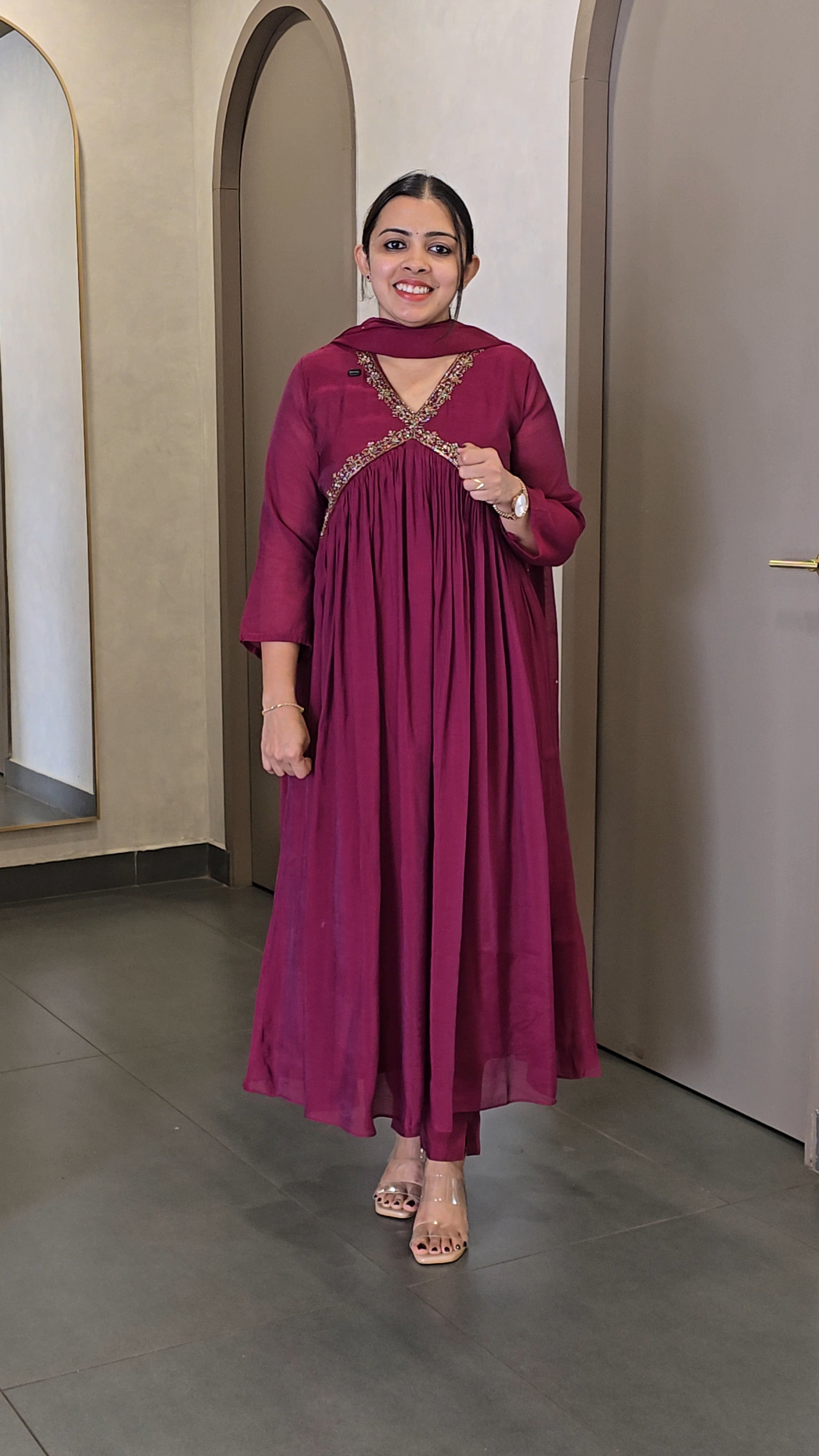 Ready to wear Mulchanderi Salwarset - PB 10129