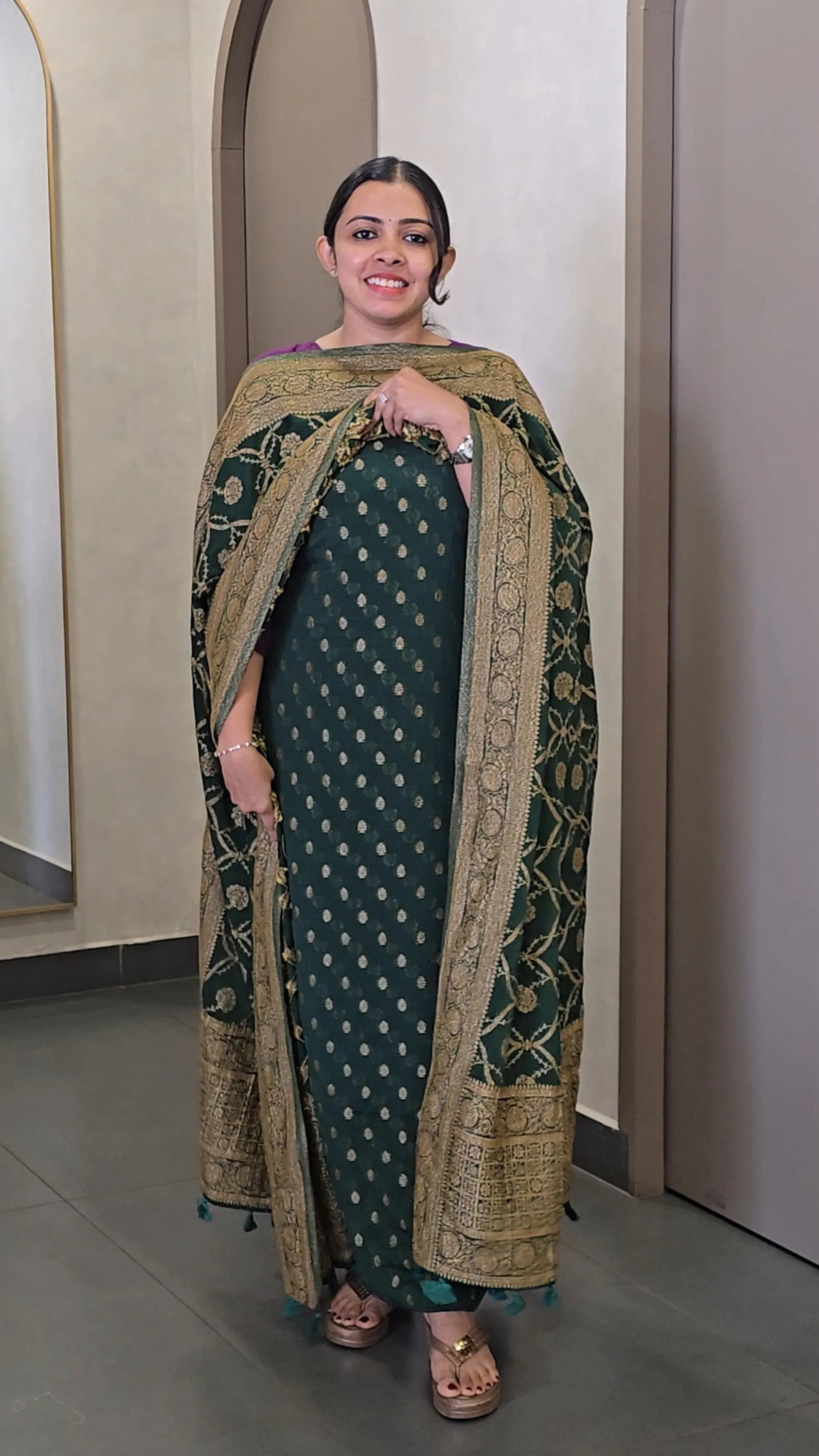 Premium Chiffon Banarasi Salwarsuit - SC 10642