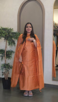 Semi Tussar Silk Salwarsuit - SC 10854