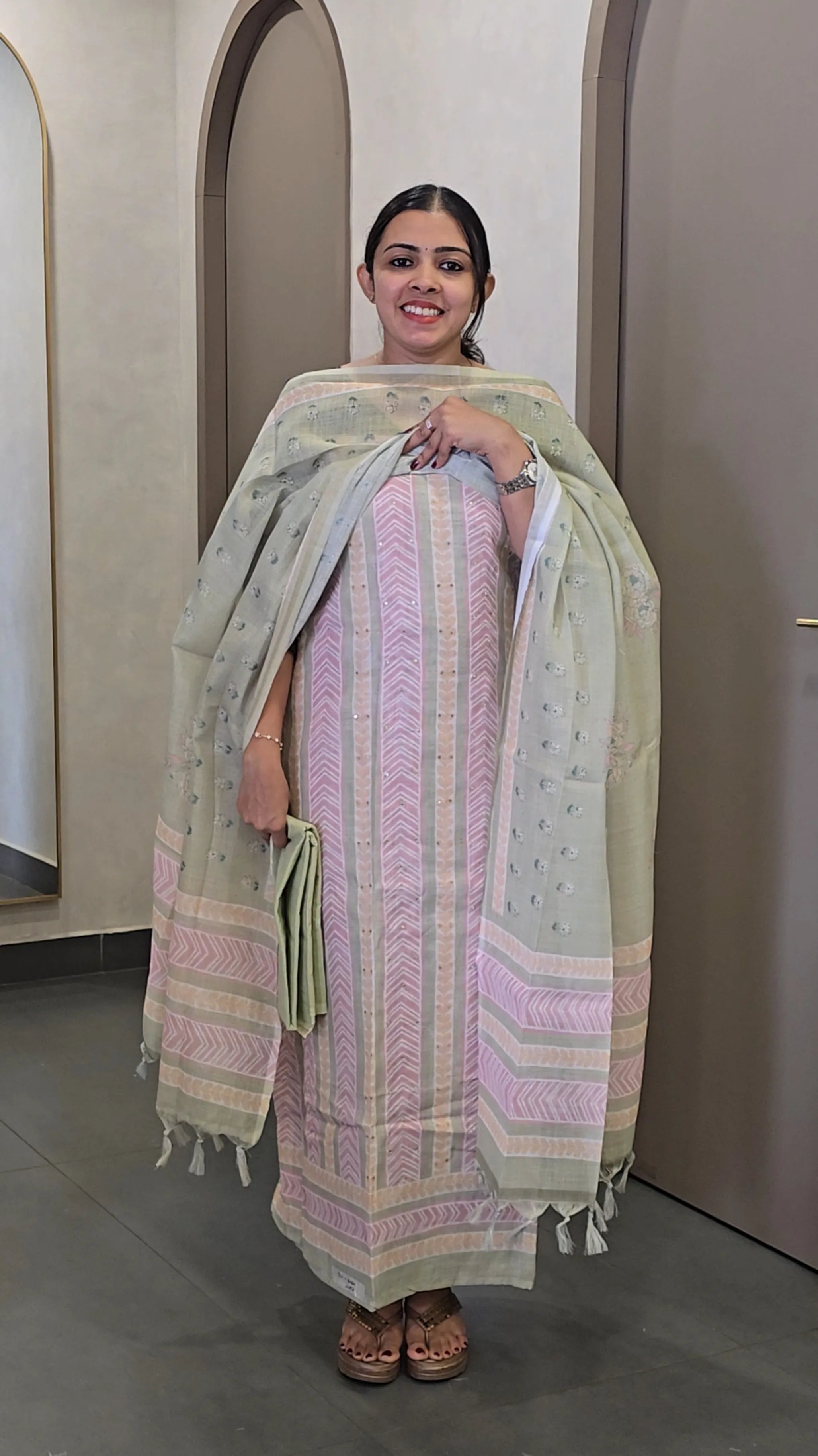 Linen Cotton Salwarsuit - SC 10178