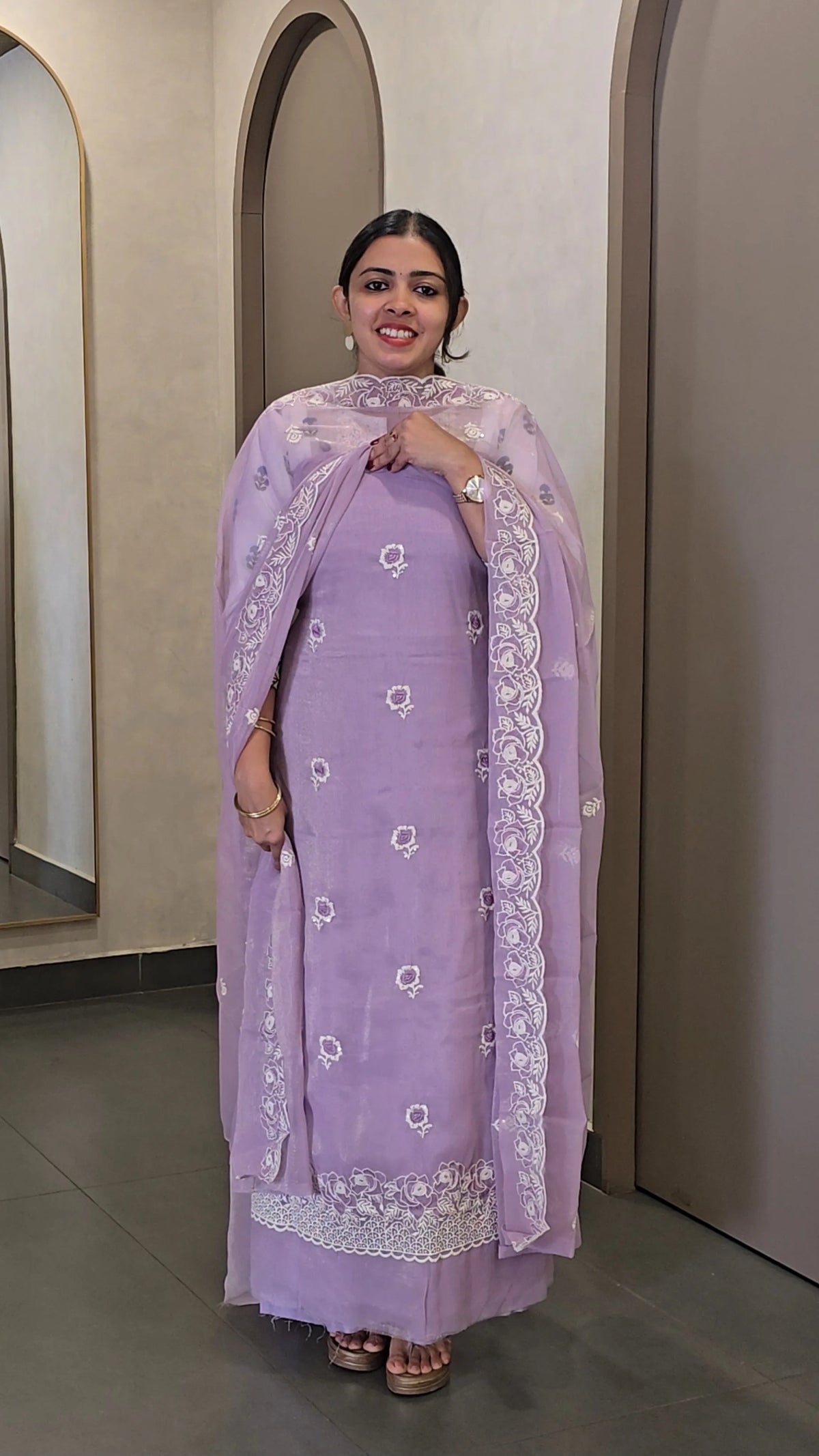 Crepe Silk Salwarsuit - SC 9594