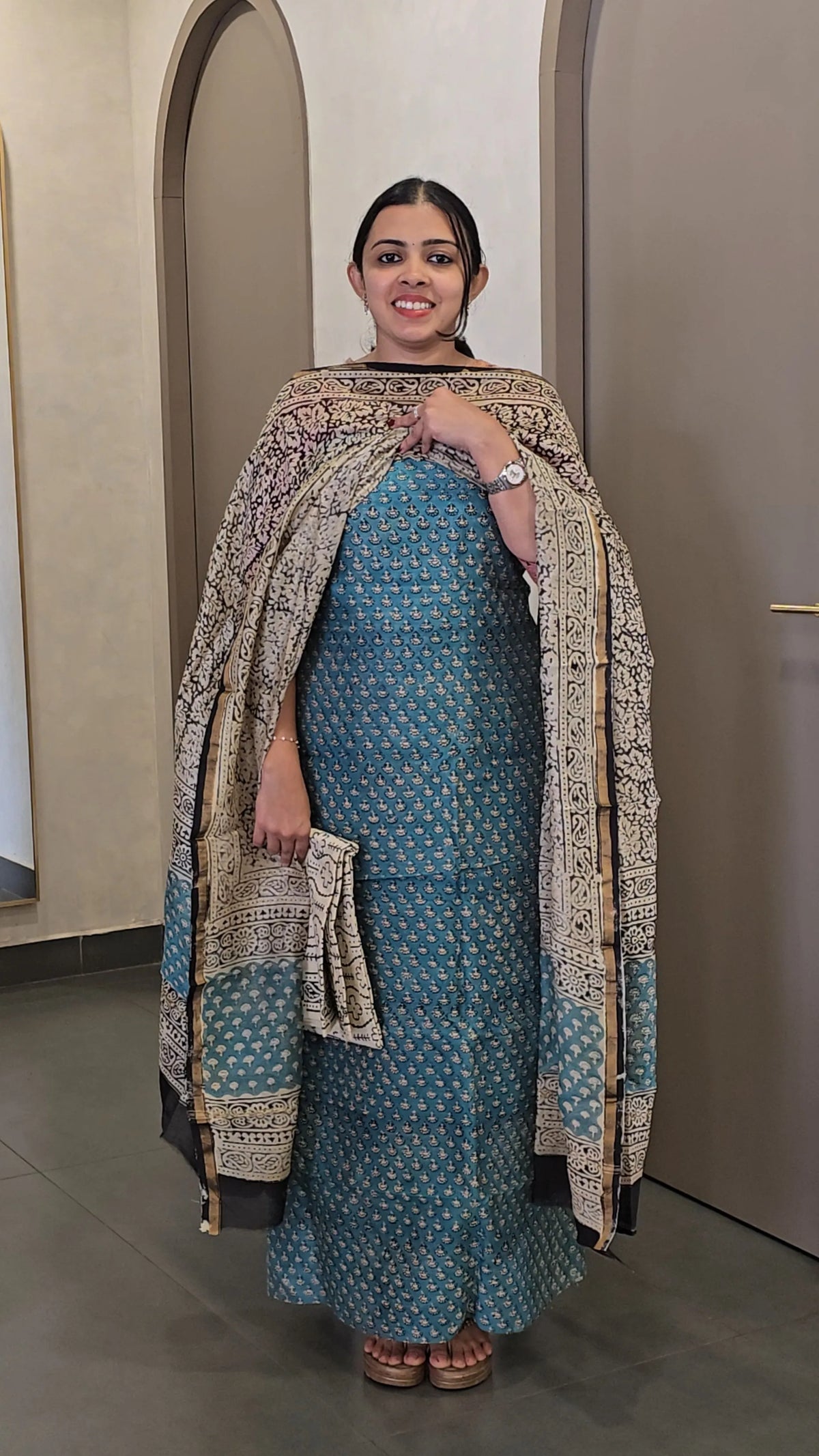 Chanderi Silk Salwar Suit - SC 10724