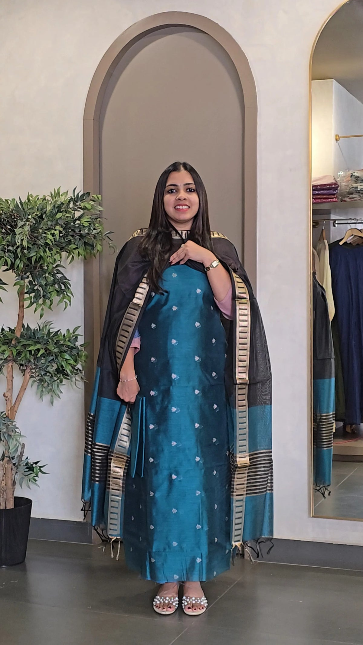 Chanderi Silk Salwarsuit - SC 10987