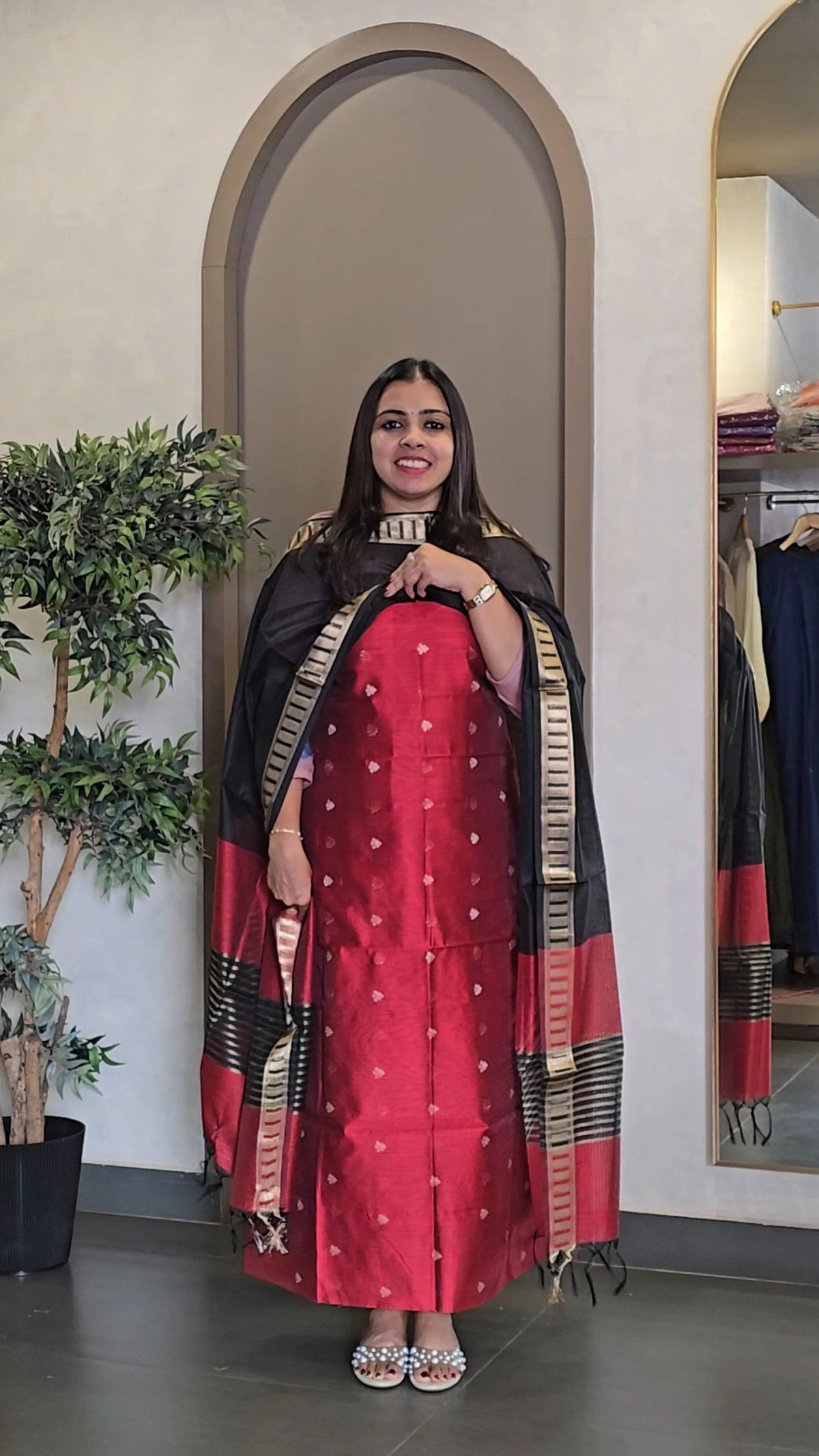 Chanderi Silk Salwarsuit - SC 10987