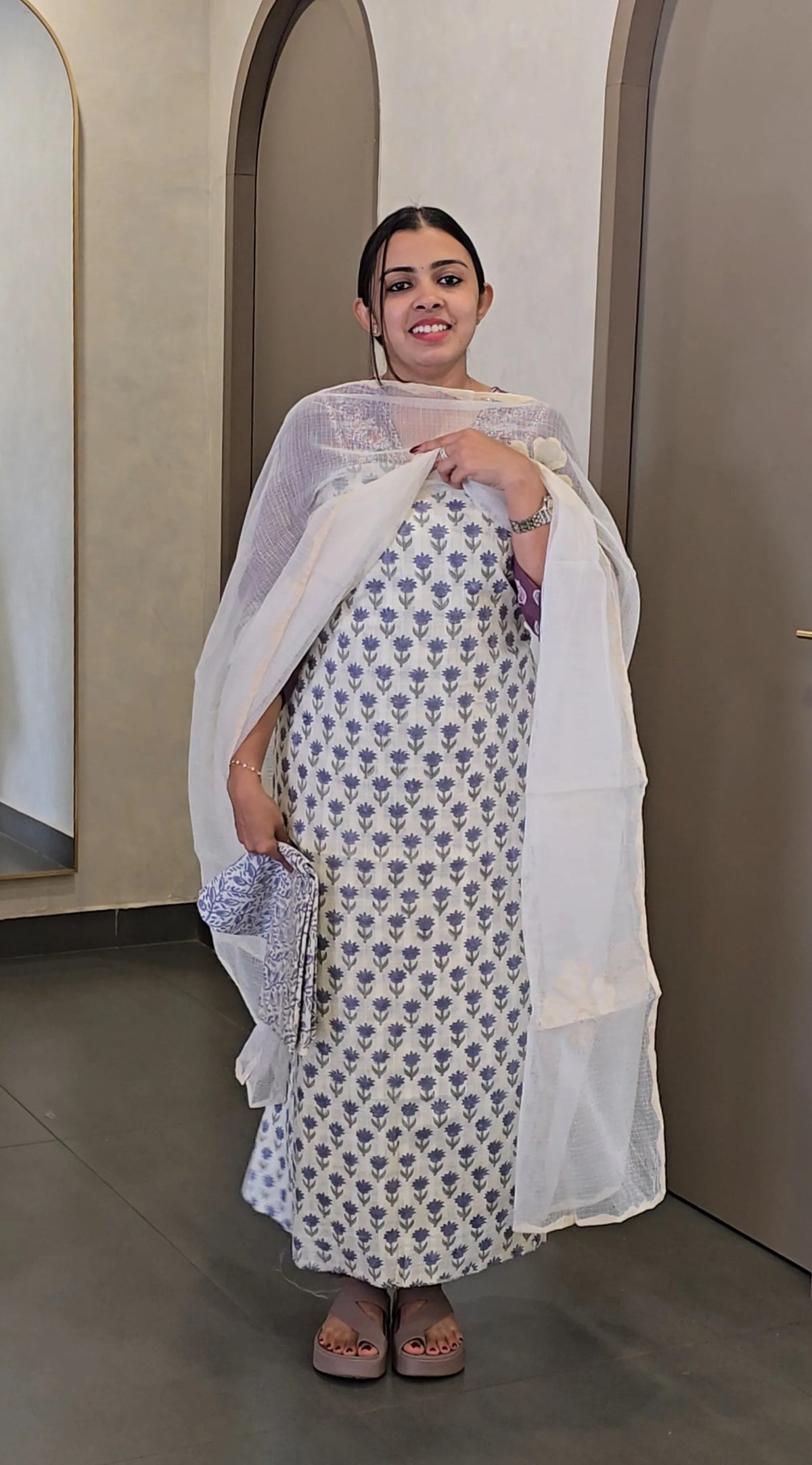 Jacquard Cotton with Kota Dupatta - SC 10172