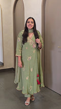 Premium Crush Salwarset with Organza Dupatta - SC 10508