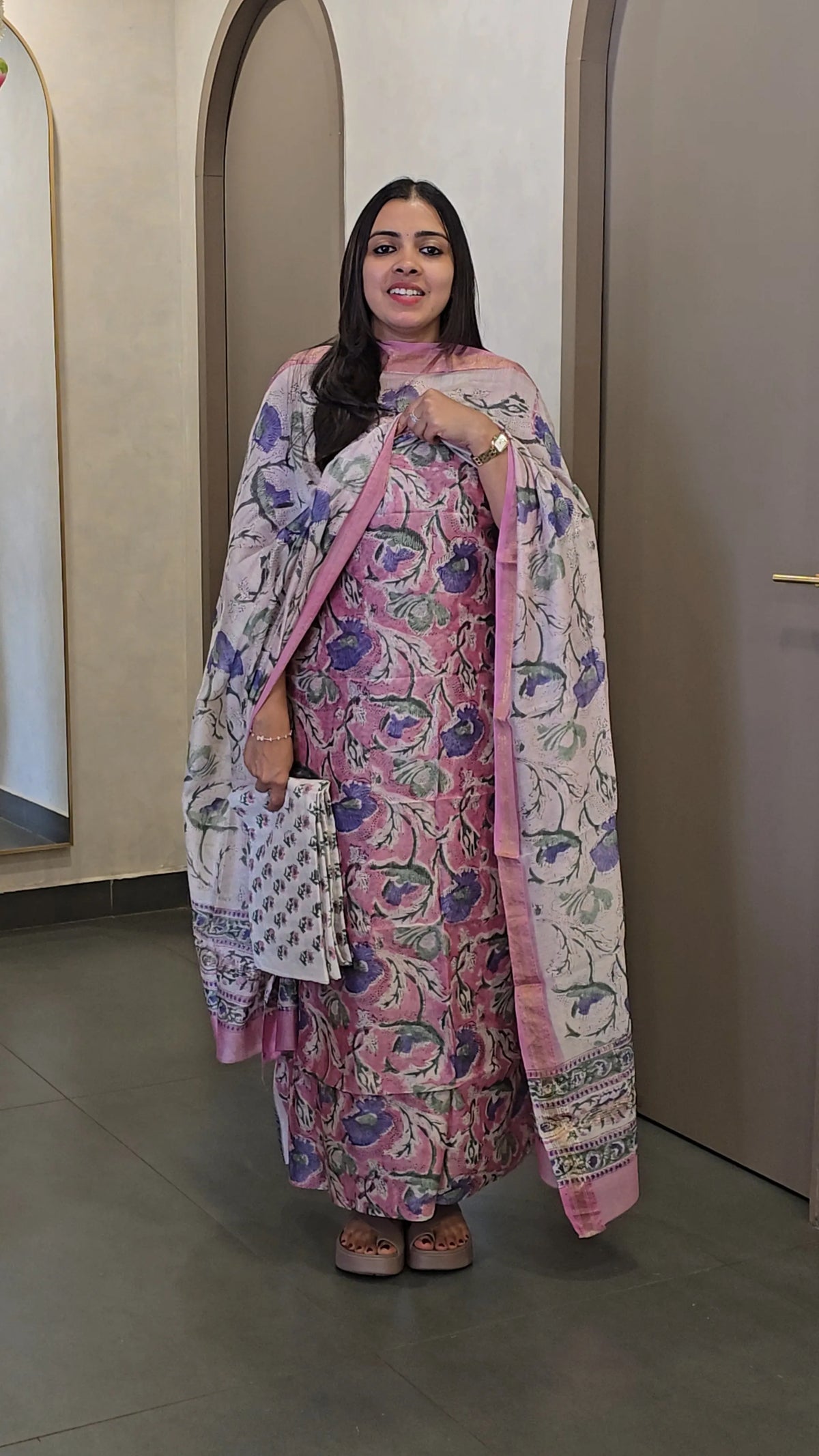 Maheshwari Silk Salwarsuit - SC 10816